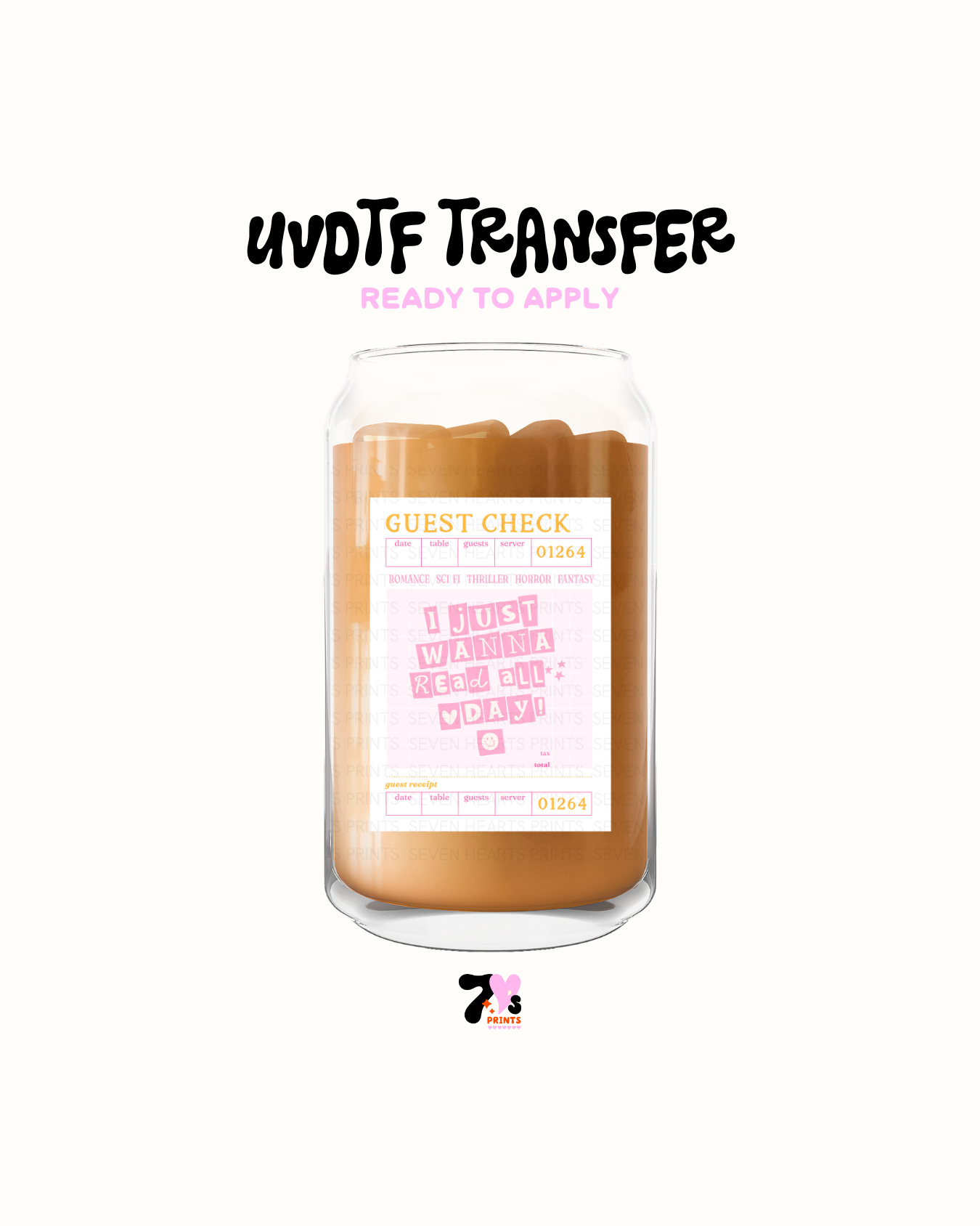 I just want to read all day - UVDTF Decal