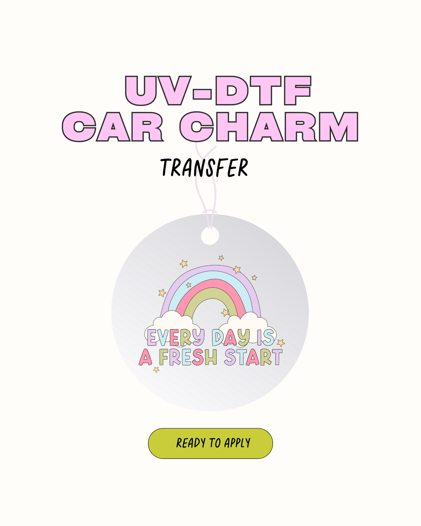 Nuevo comienzo - Calcomanía de encanto de coche