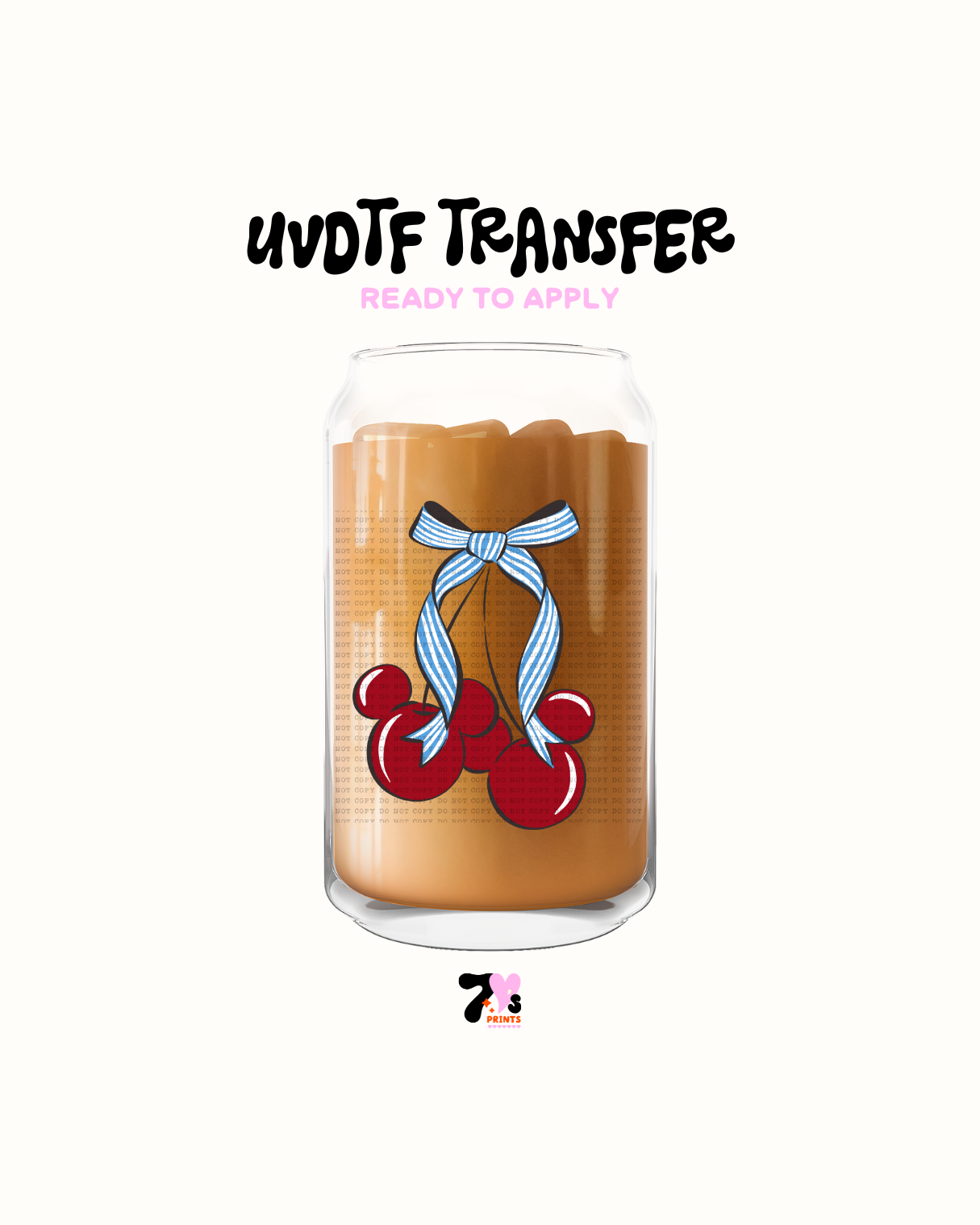 Mouse and Blue bow - UVDTF Decal