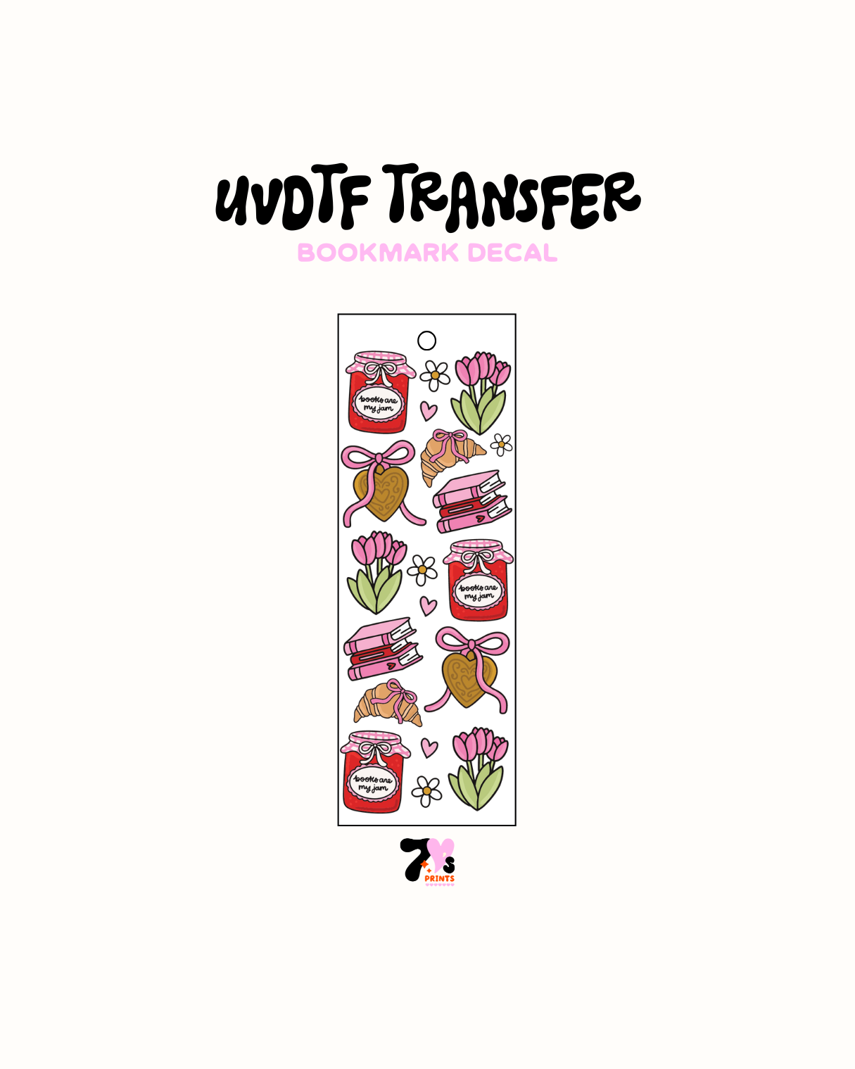 Books are my Jam - UVDTF Bookmark Decal