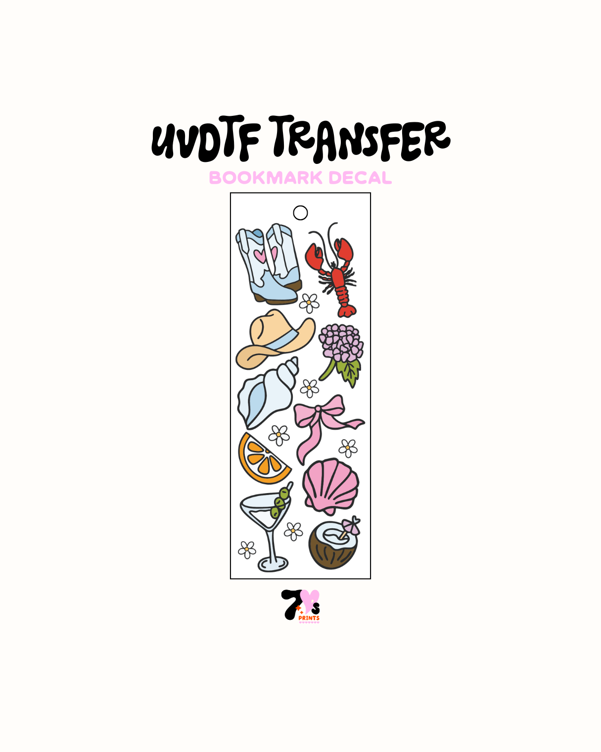 Costal- UVDTF Bookmark Decal