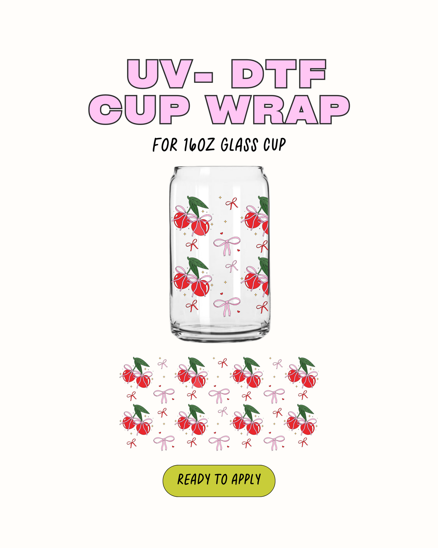 Cherry bow - UVDTF