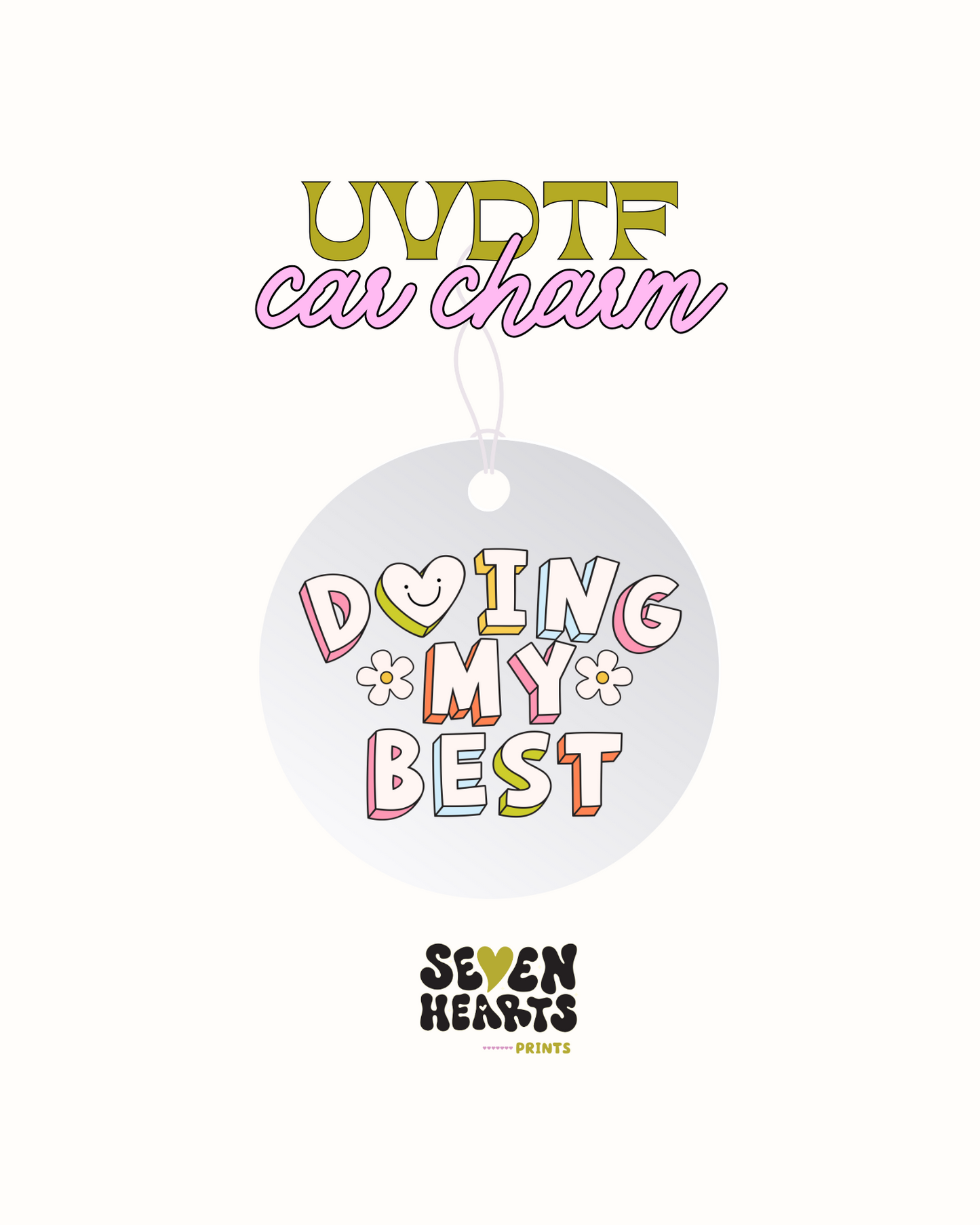 Mamá de béisbol - Calcomanía con dije de coche