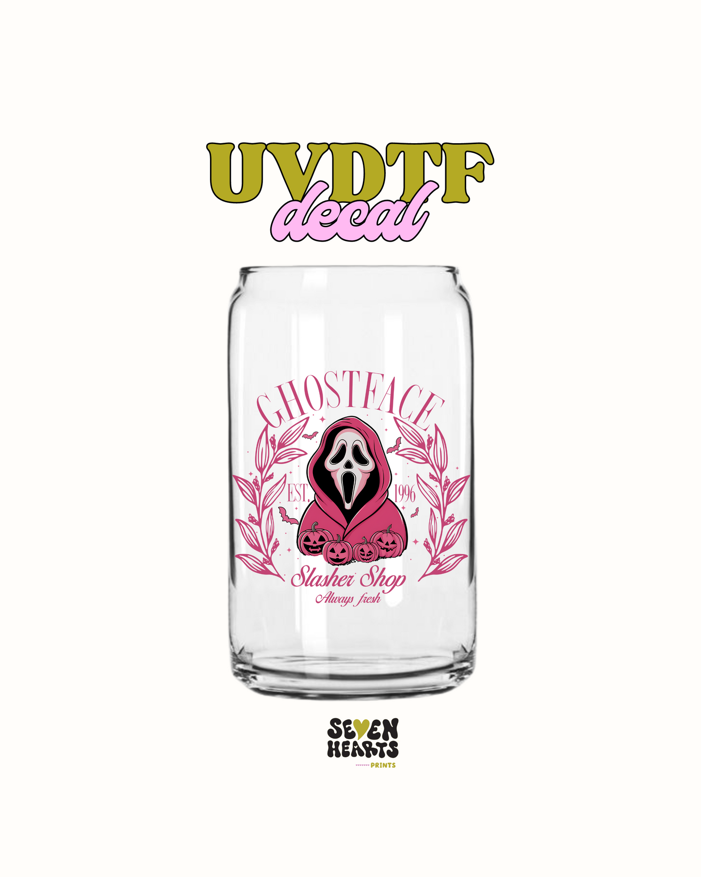Cara de fantasma rosa - UVDTF