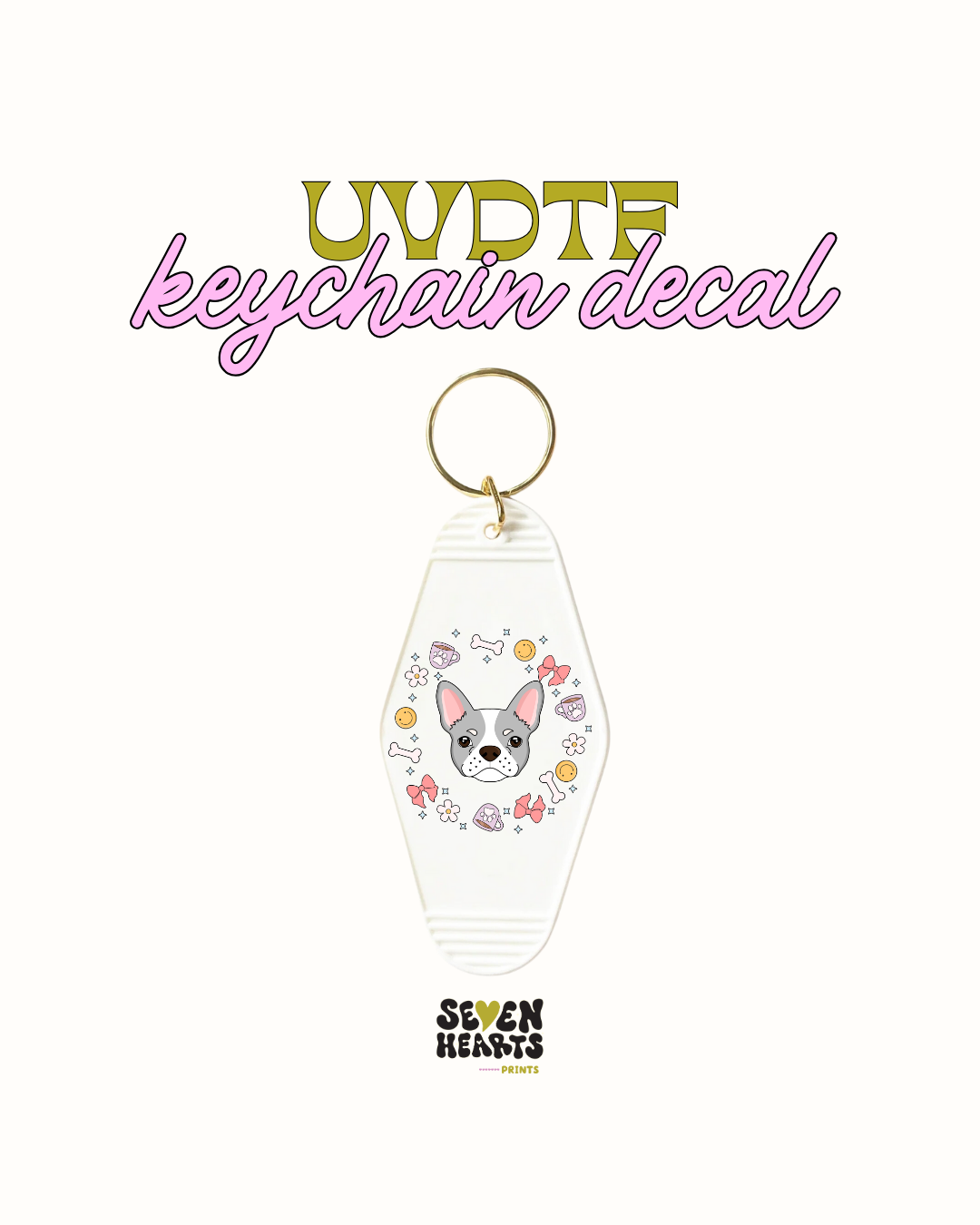 Gray boxer - UVDTF Keychain