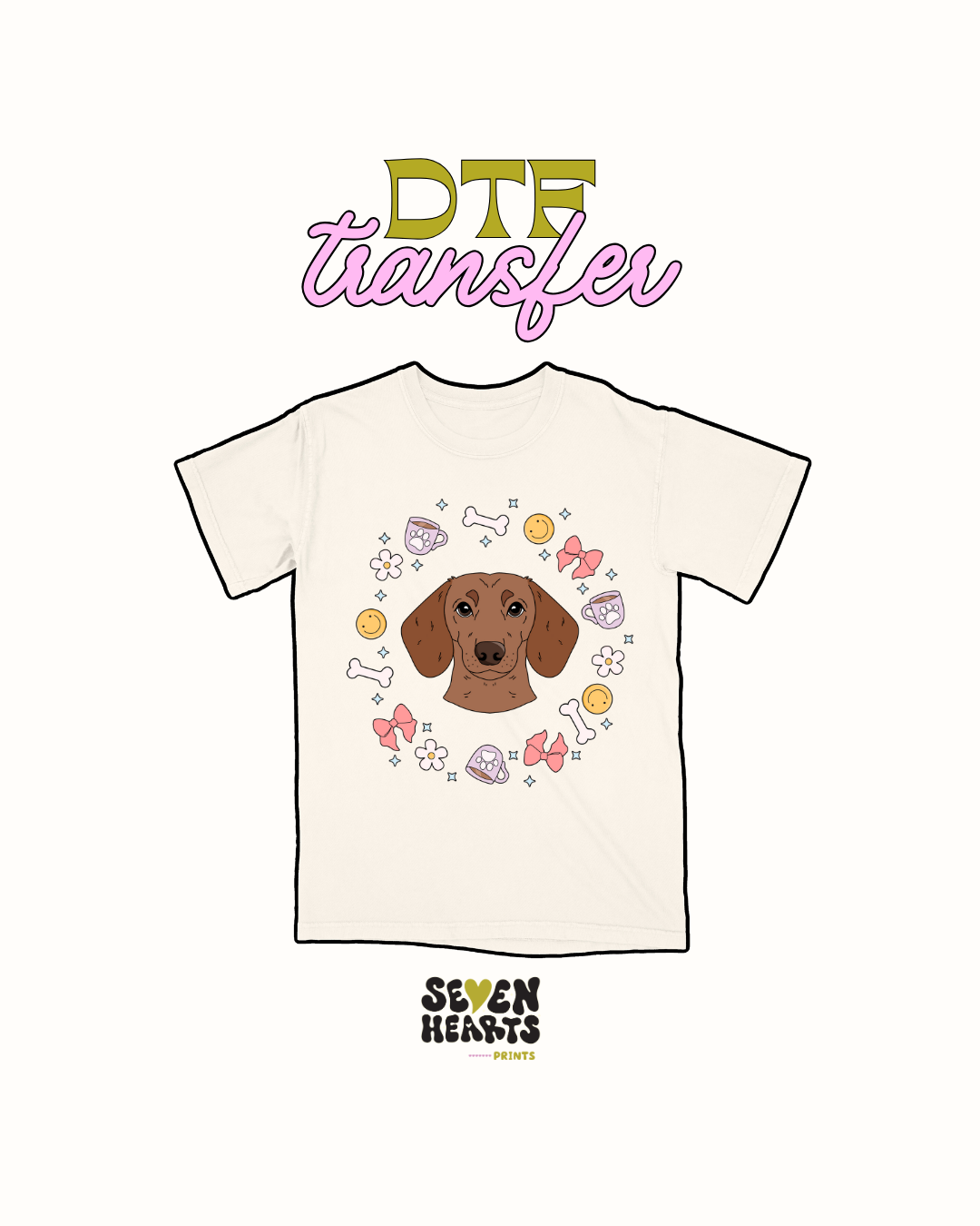 Light brown duchund dog- DTF Transfer
