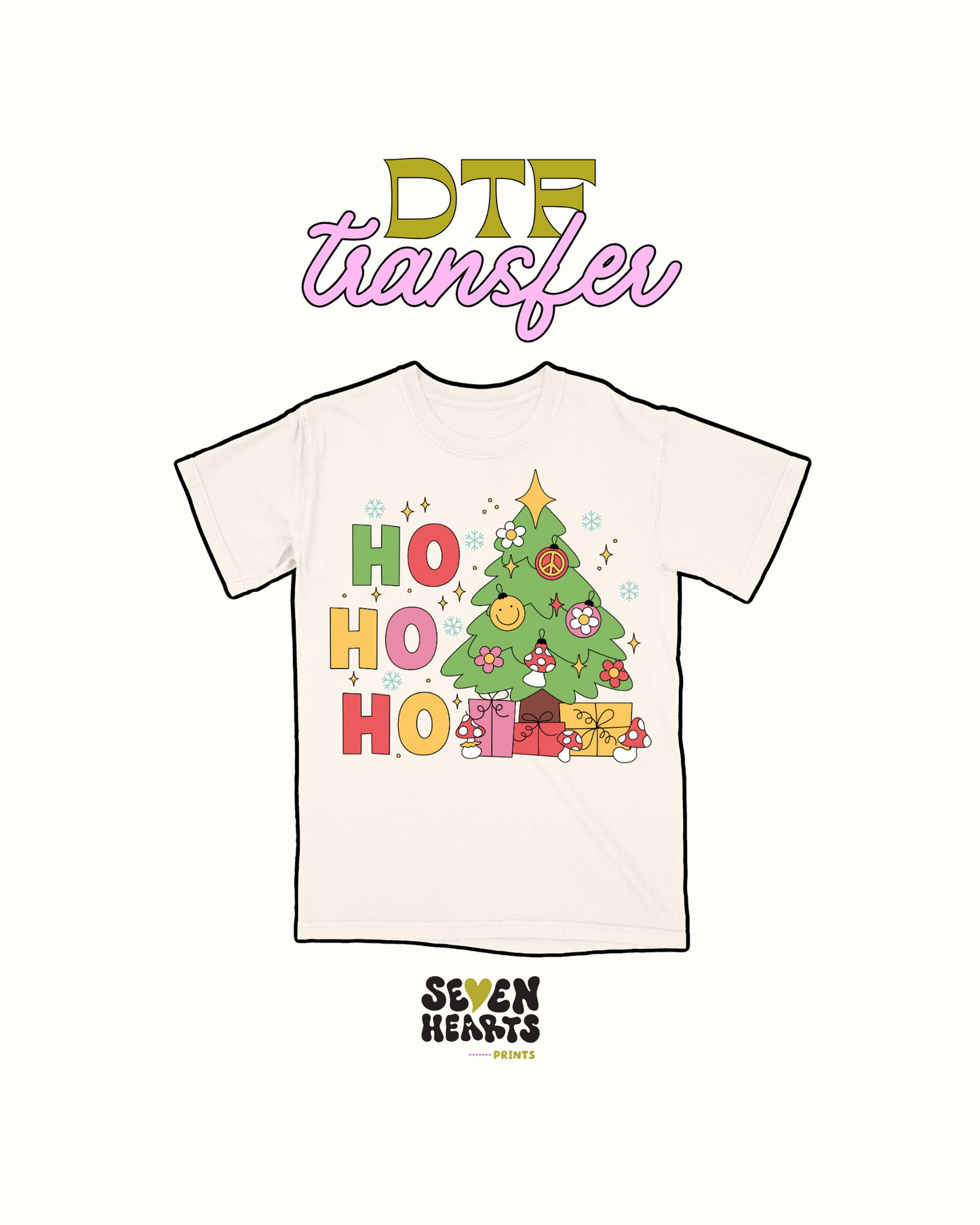 Ho-Ho-Ho xmas tree- DTF Transfer