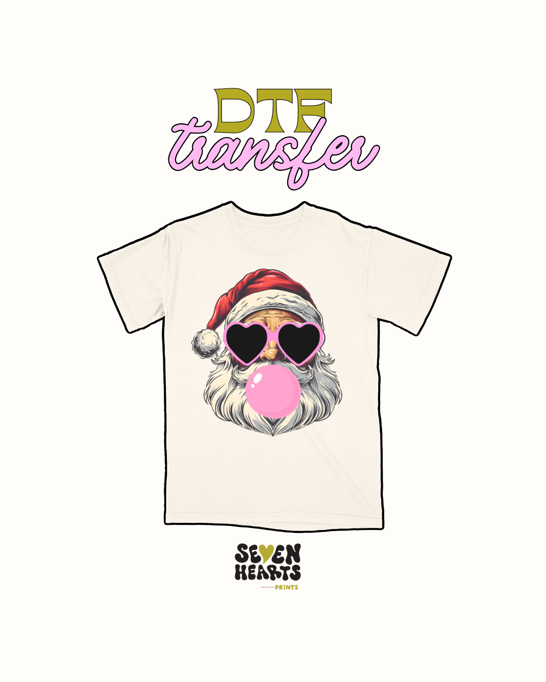 Hearts santa clause- DTF Transfers
