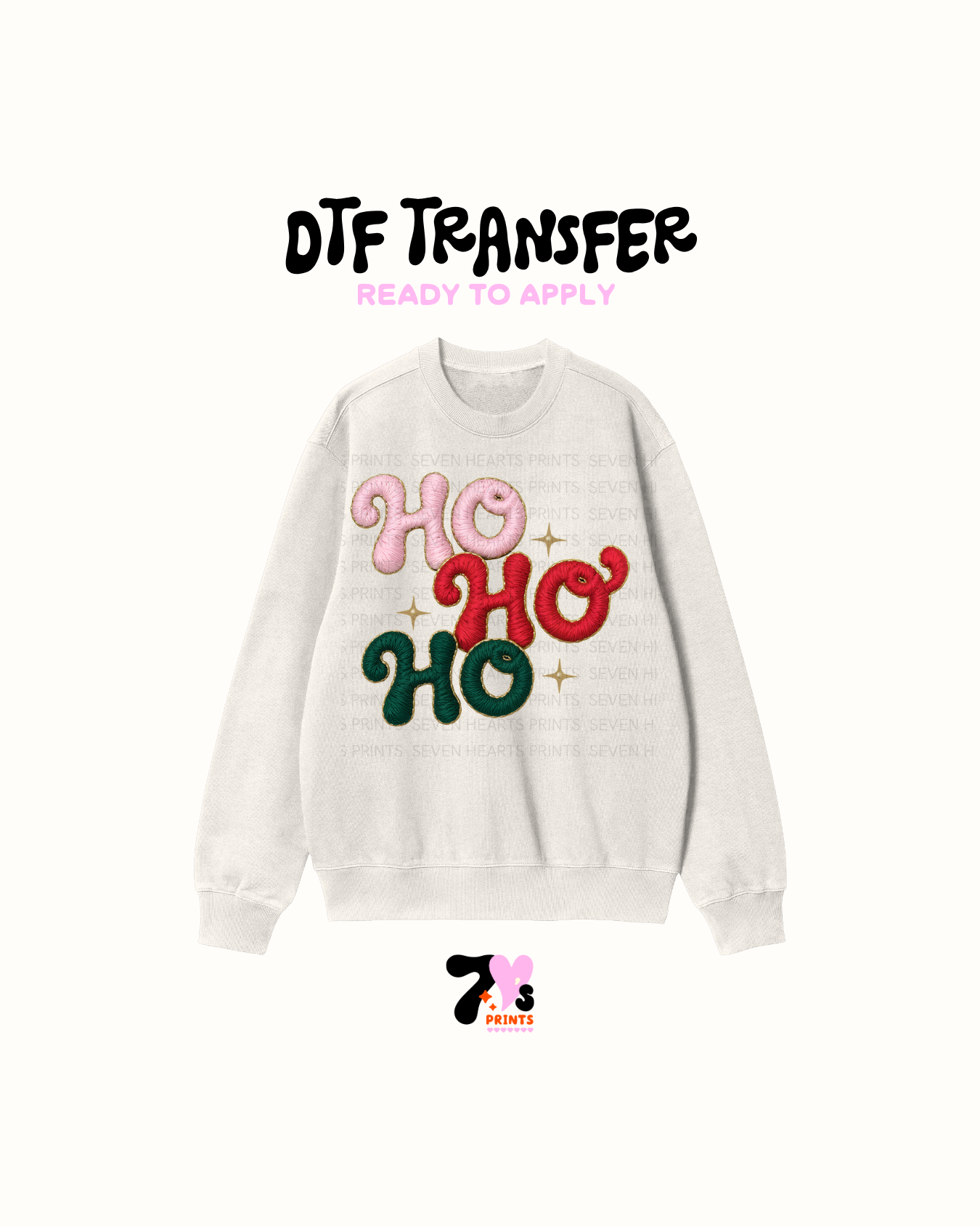 HO HO HO green  DTF Transfers