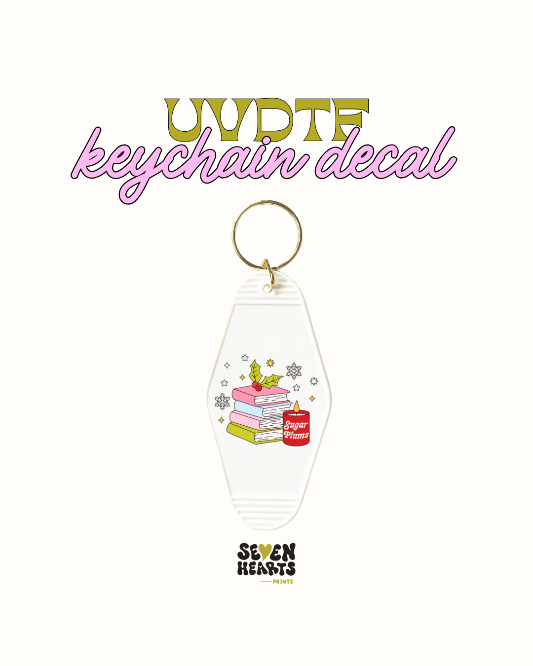 Sugar plums - Keychain Decal Set of 5 UVDTF