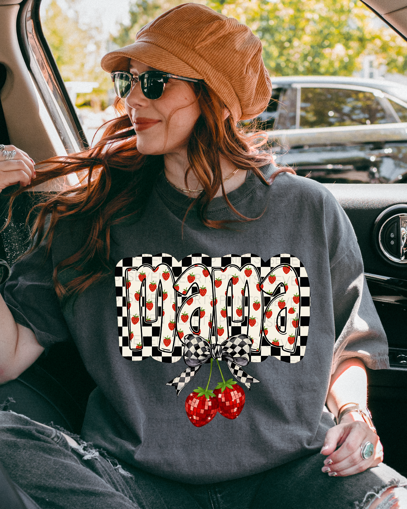 Mama strawberry disco- DTF Transfers