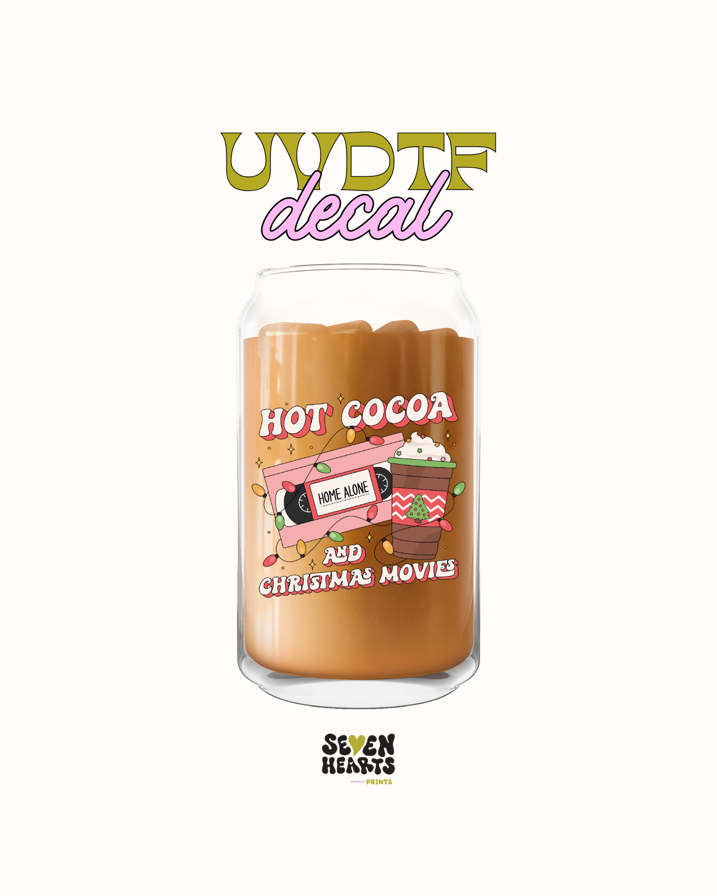 Hot Cocoa + xmas movies - UVDTF Decal