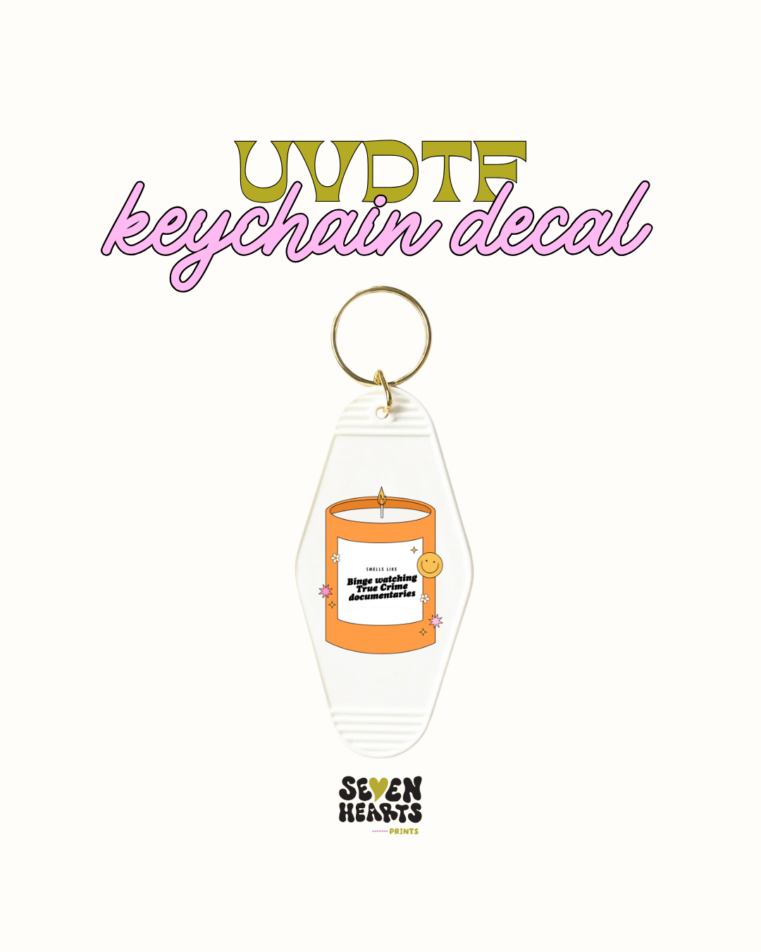 True crime candle - UVDTF Keychain
