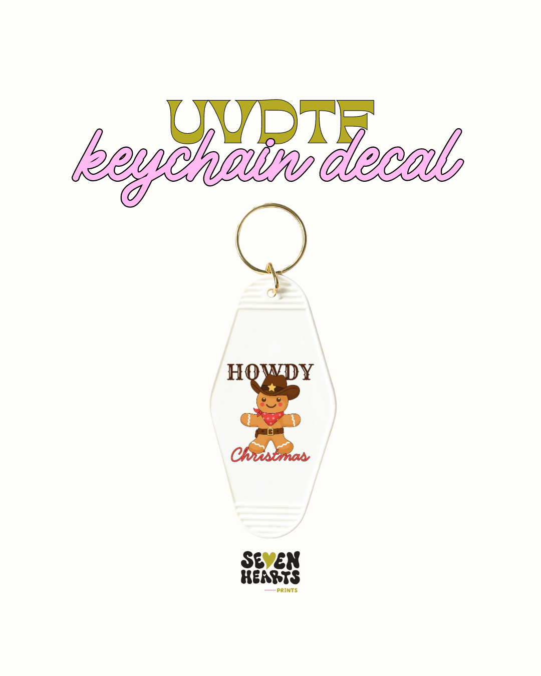 Howdy Christmas - Keychain Decal Set of 5 UVDTF