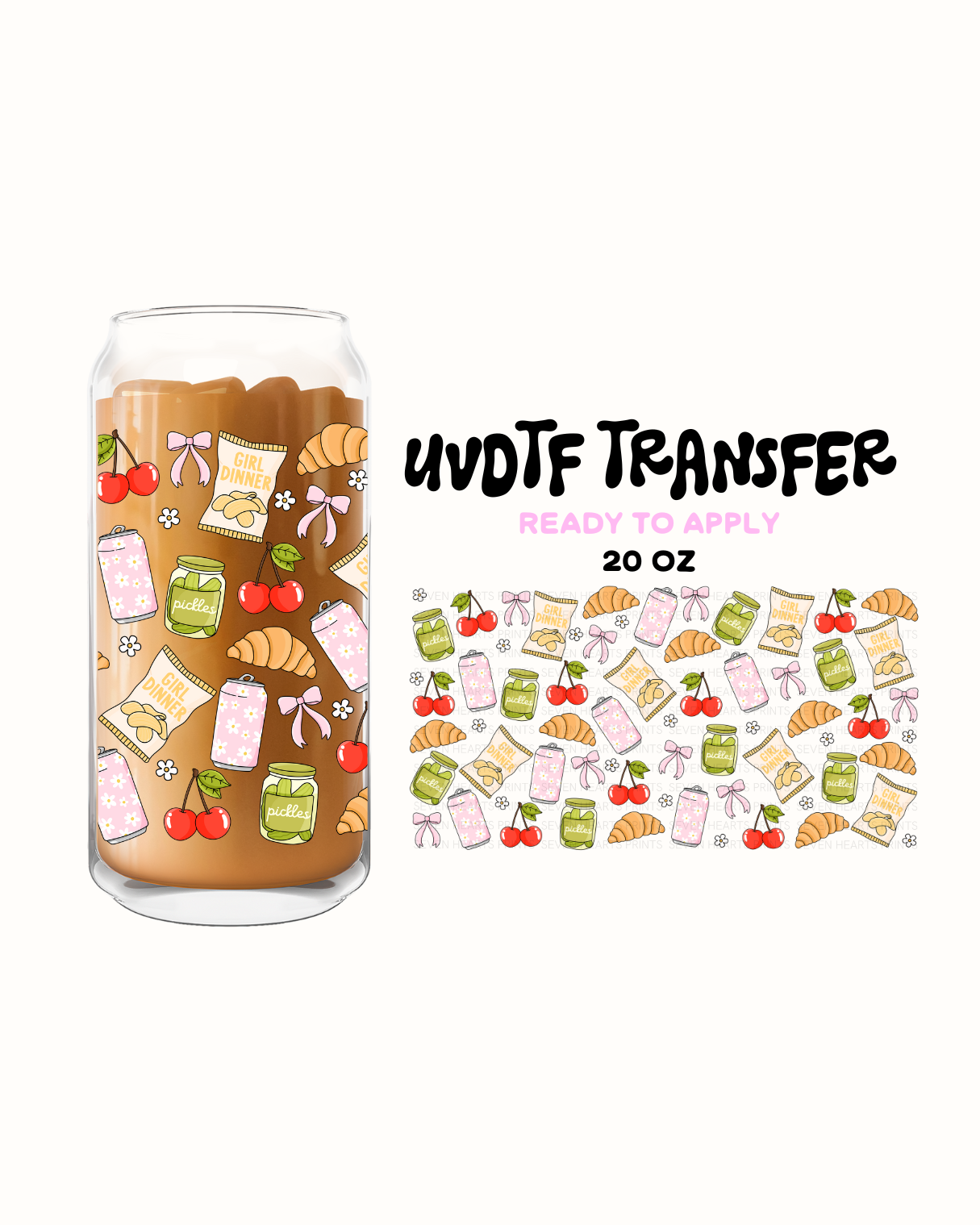 Girl dinner - UVDTF 20oz Cup Wrap