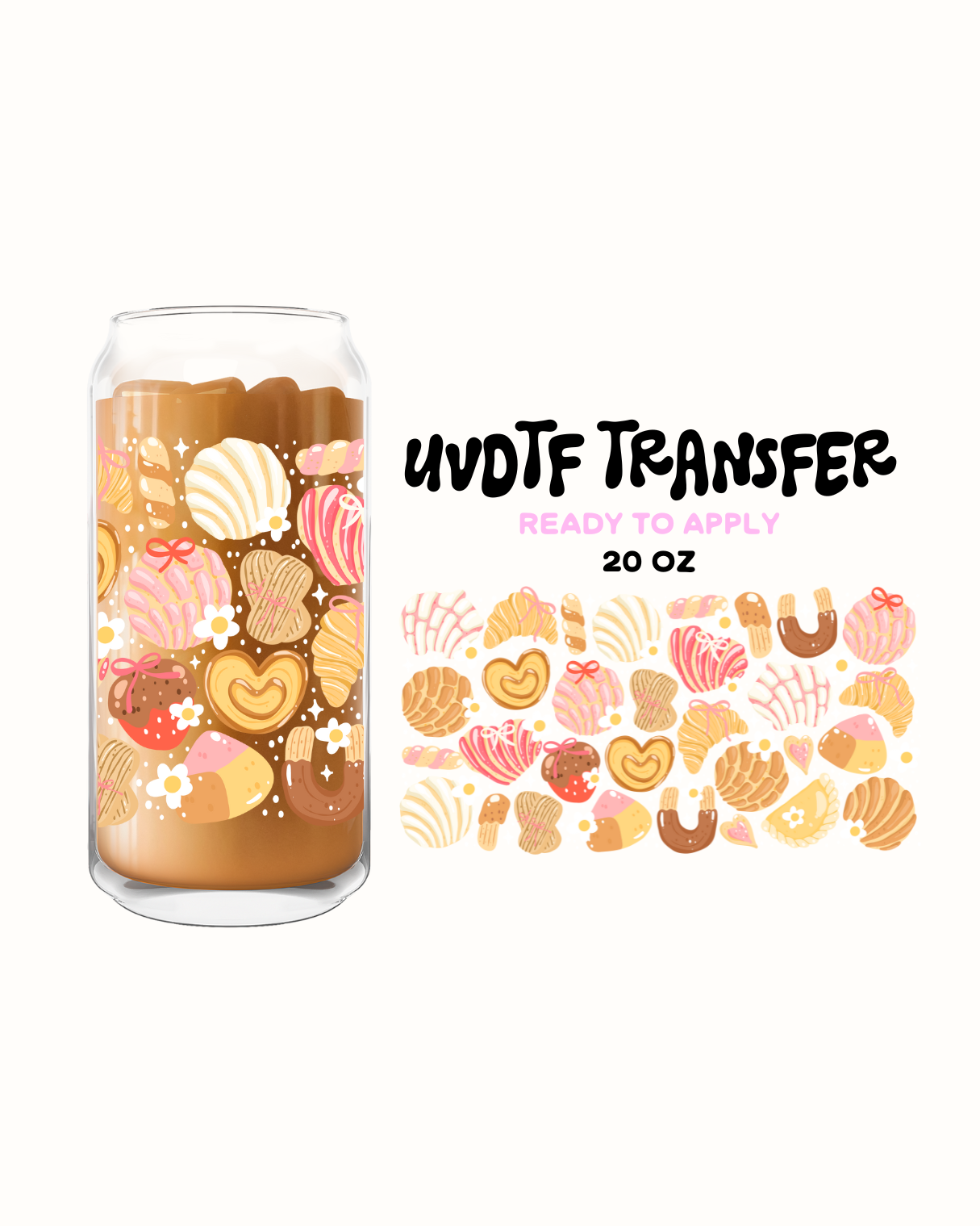 Conchas bread - UVDTF 20oz Cup Wrap