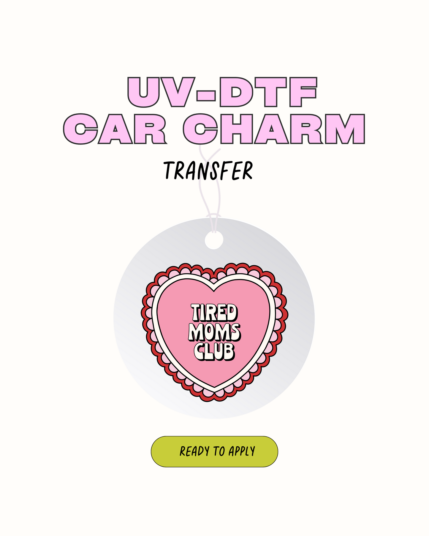 Tired mom club - Car Charm Decal