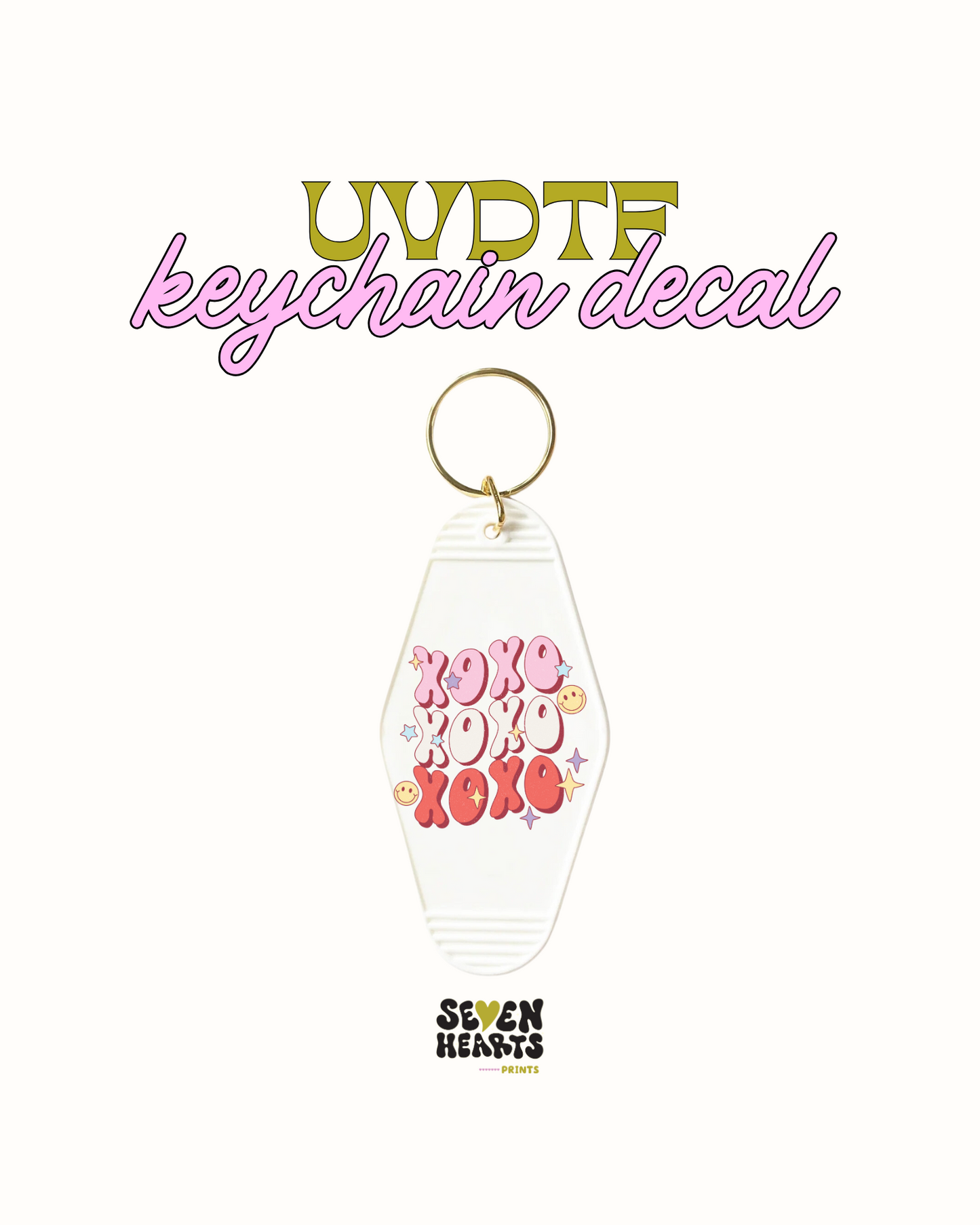 Xo Xo Xo - Keychain Decal Set of 5 UVDTF
