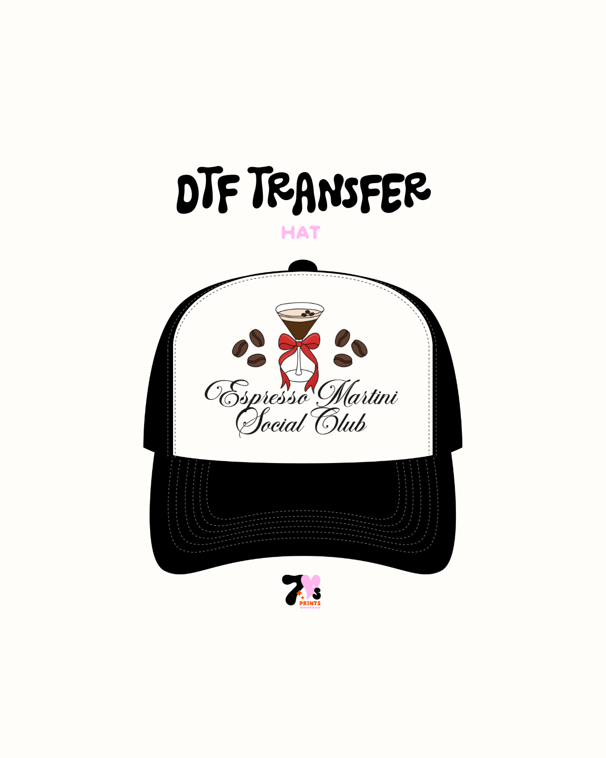 Espresso Martini - DTF Hat Transfers