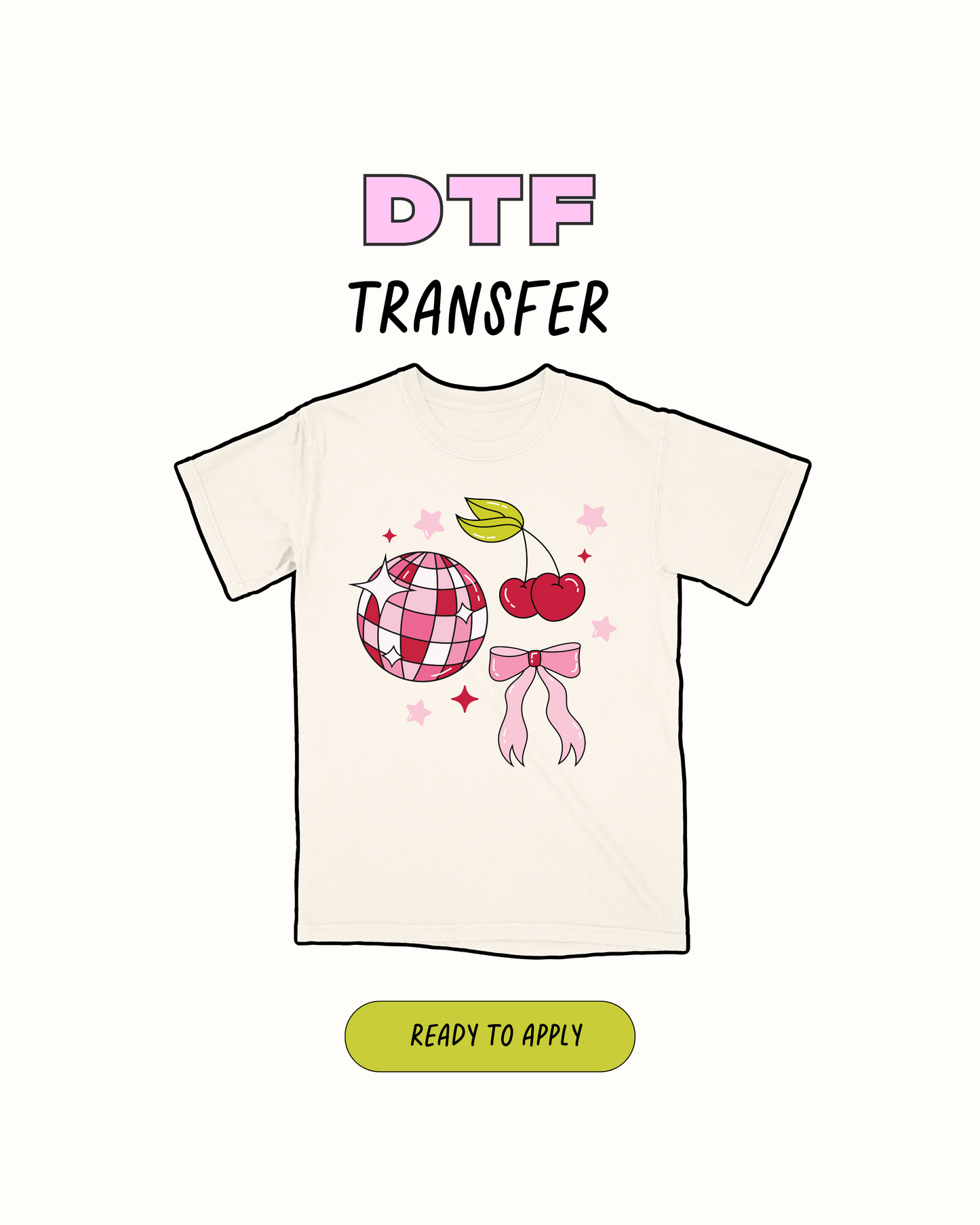 Cherry and Bow - DTF Transfer