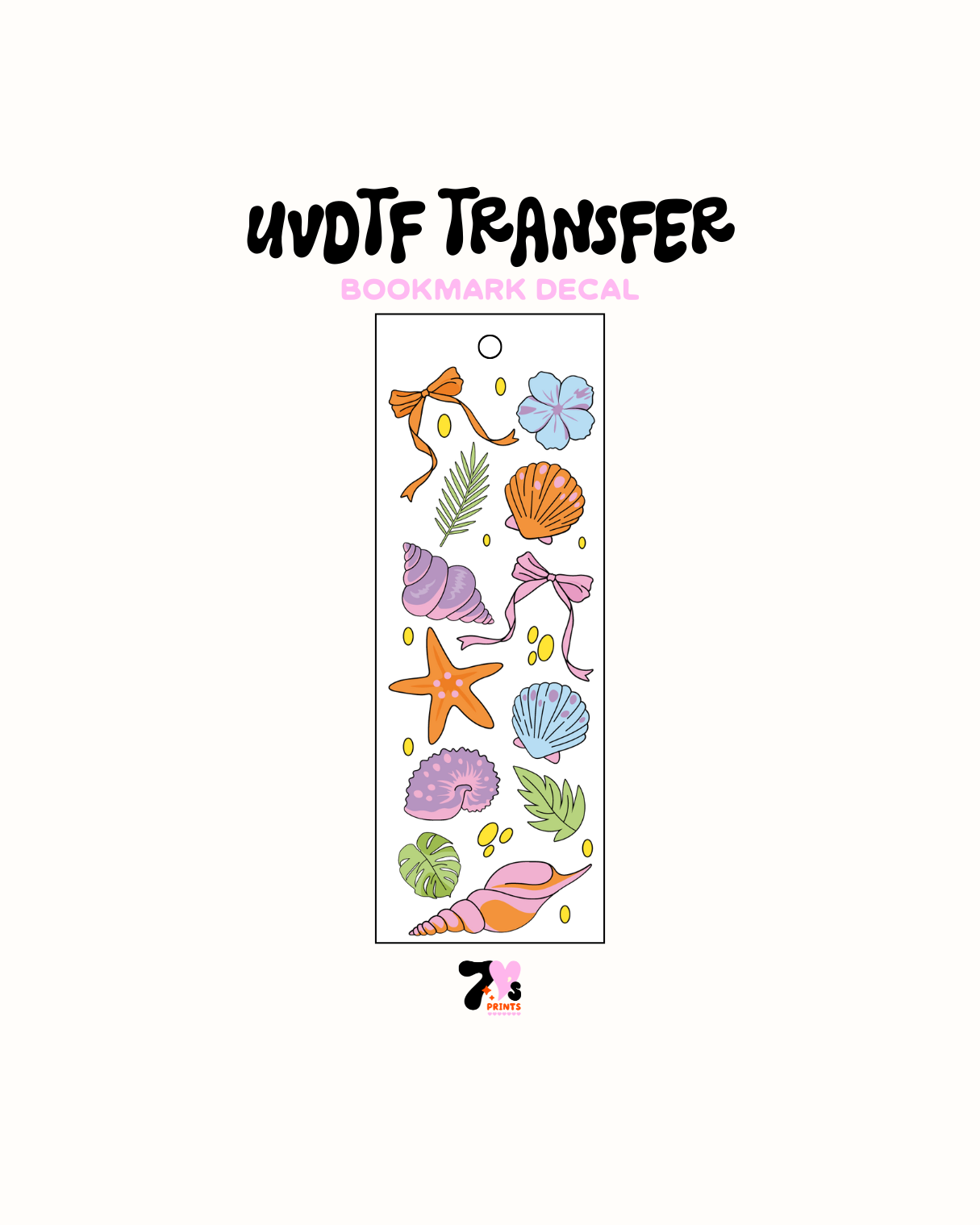 Starfish- UVDTF Bookmark Decal