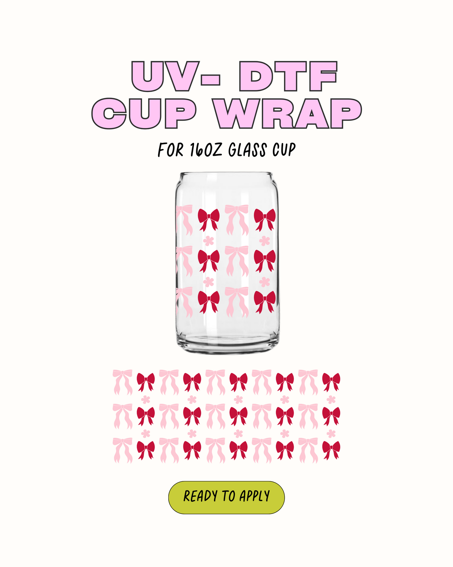 Bows (Pink+Red)- UVDTF