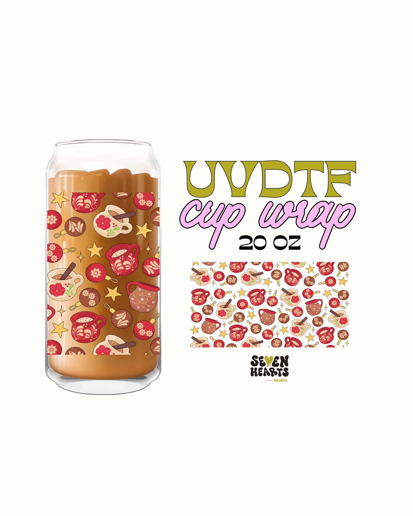 Cafe de olla - Double Sided UVDTF 20oz Cup Wrap