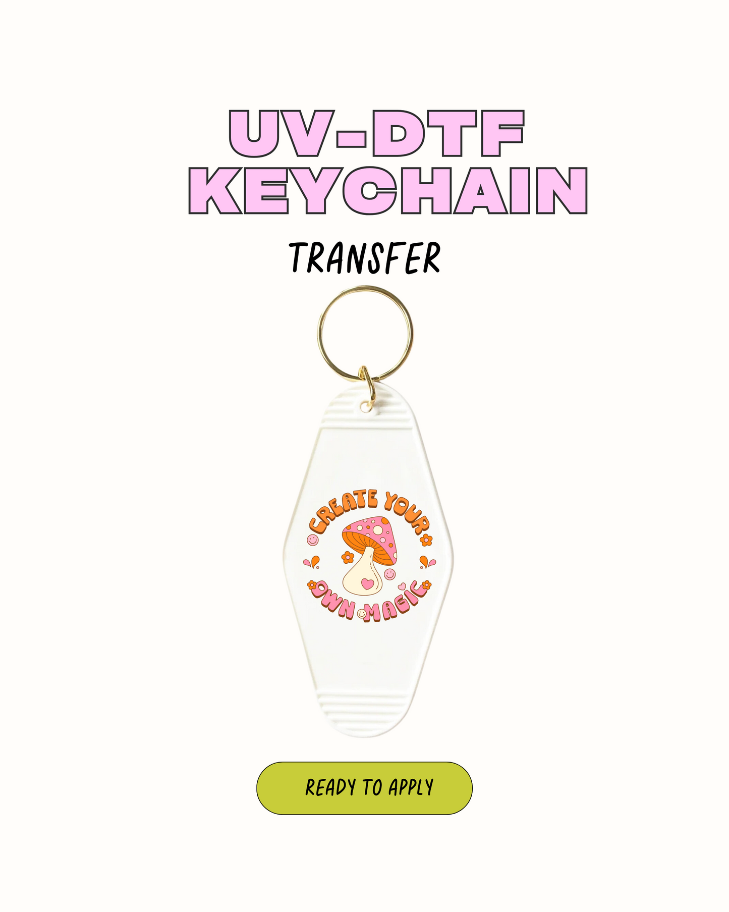 crea tu propia magia - Juego de calcomanías de llavero de 5