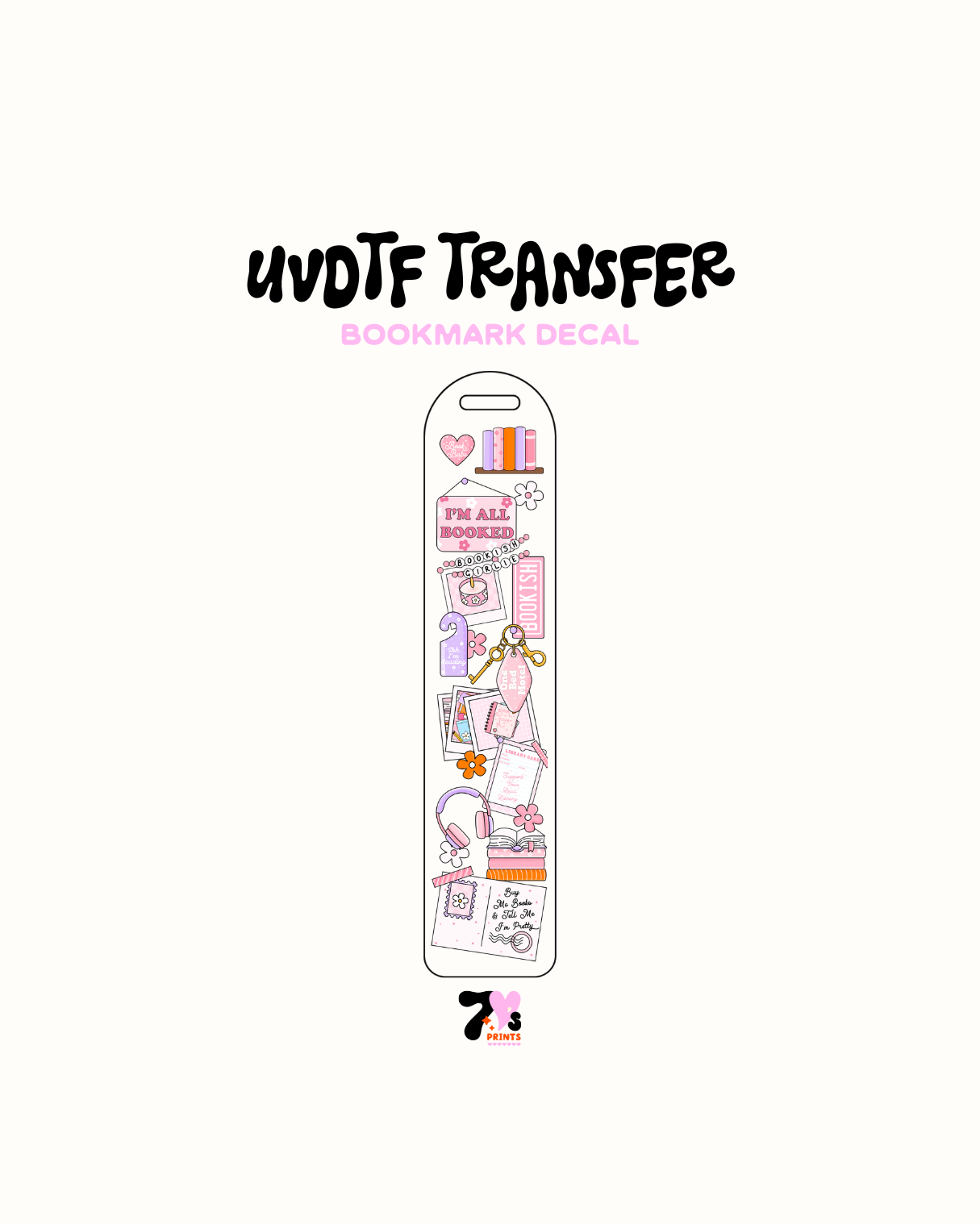 All Booked - UVDTF Bookmark Decal