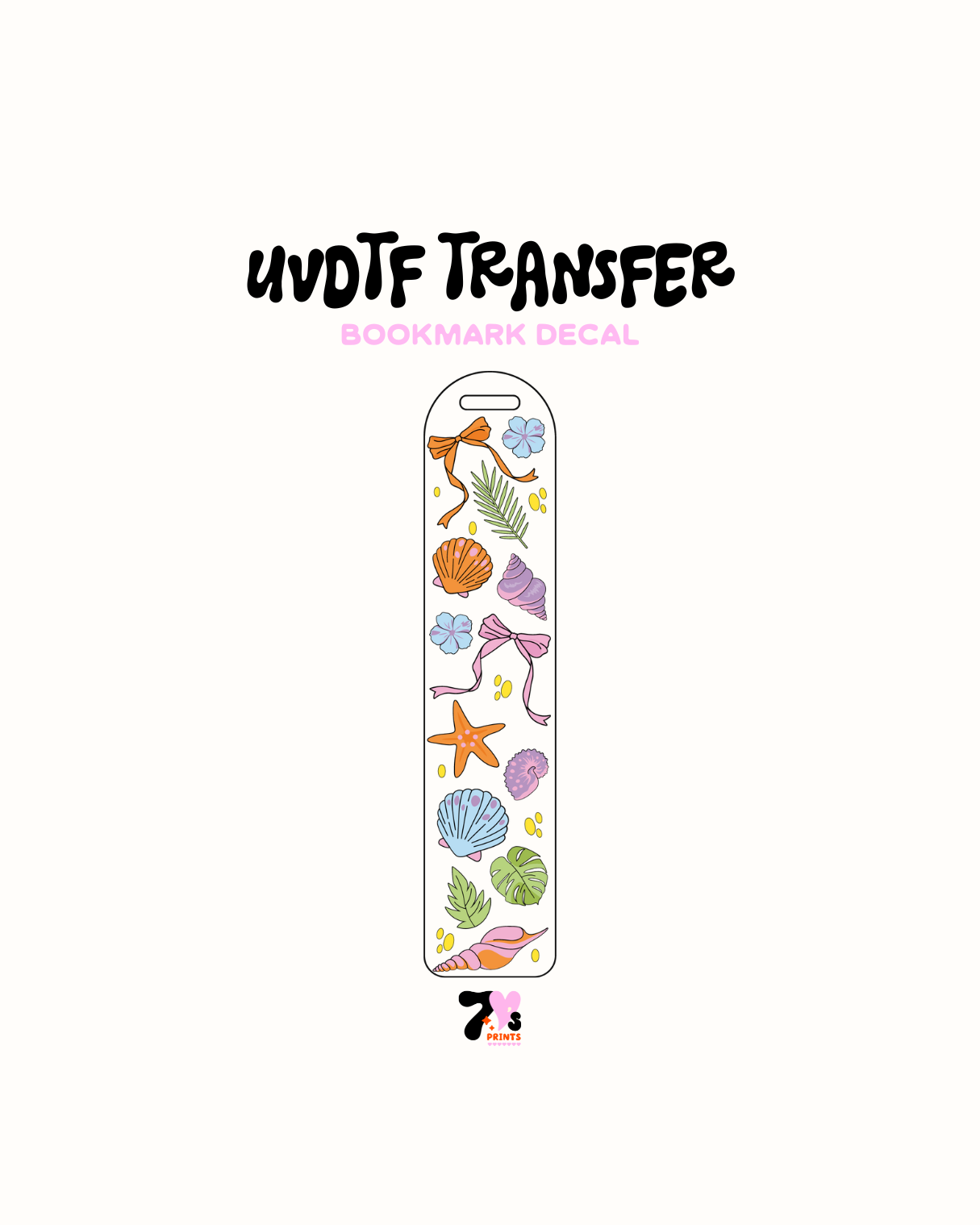 Starfish- UVDTF Bookmark Decal