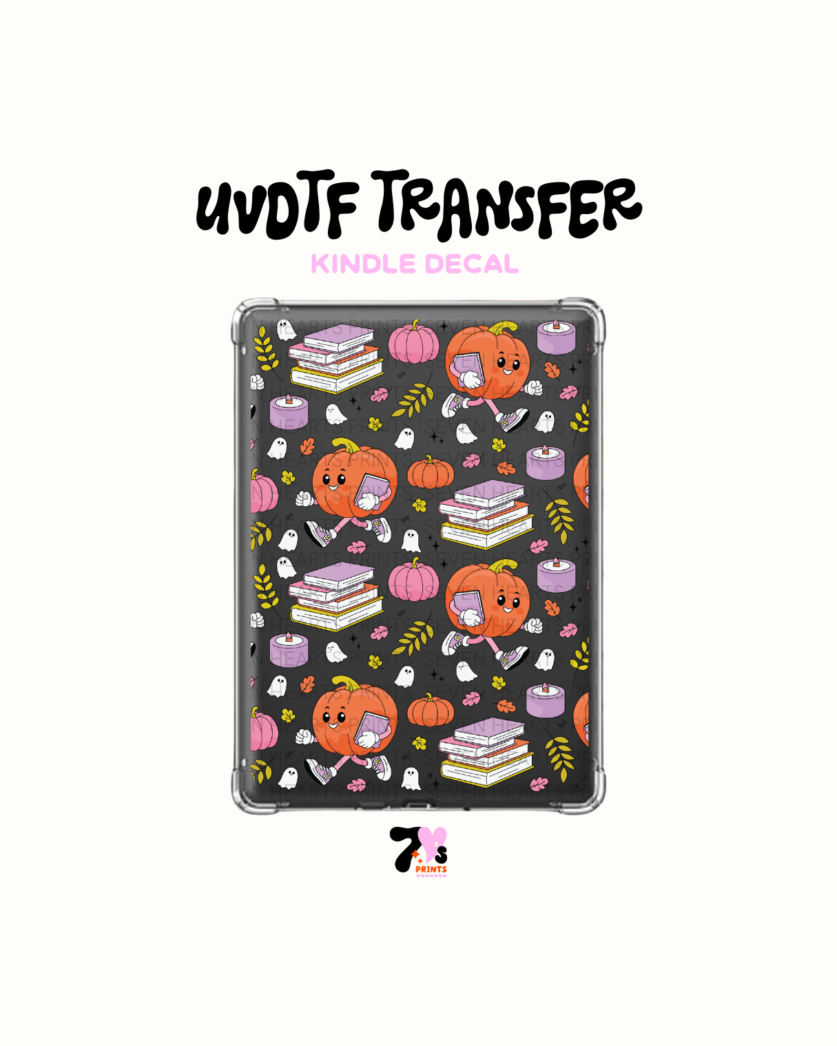 Books and Pumpkins - UVDTF Kindle Decal