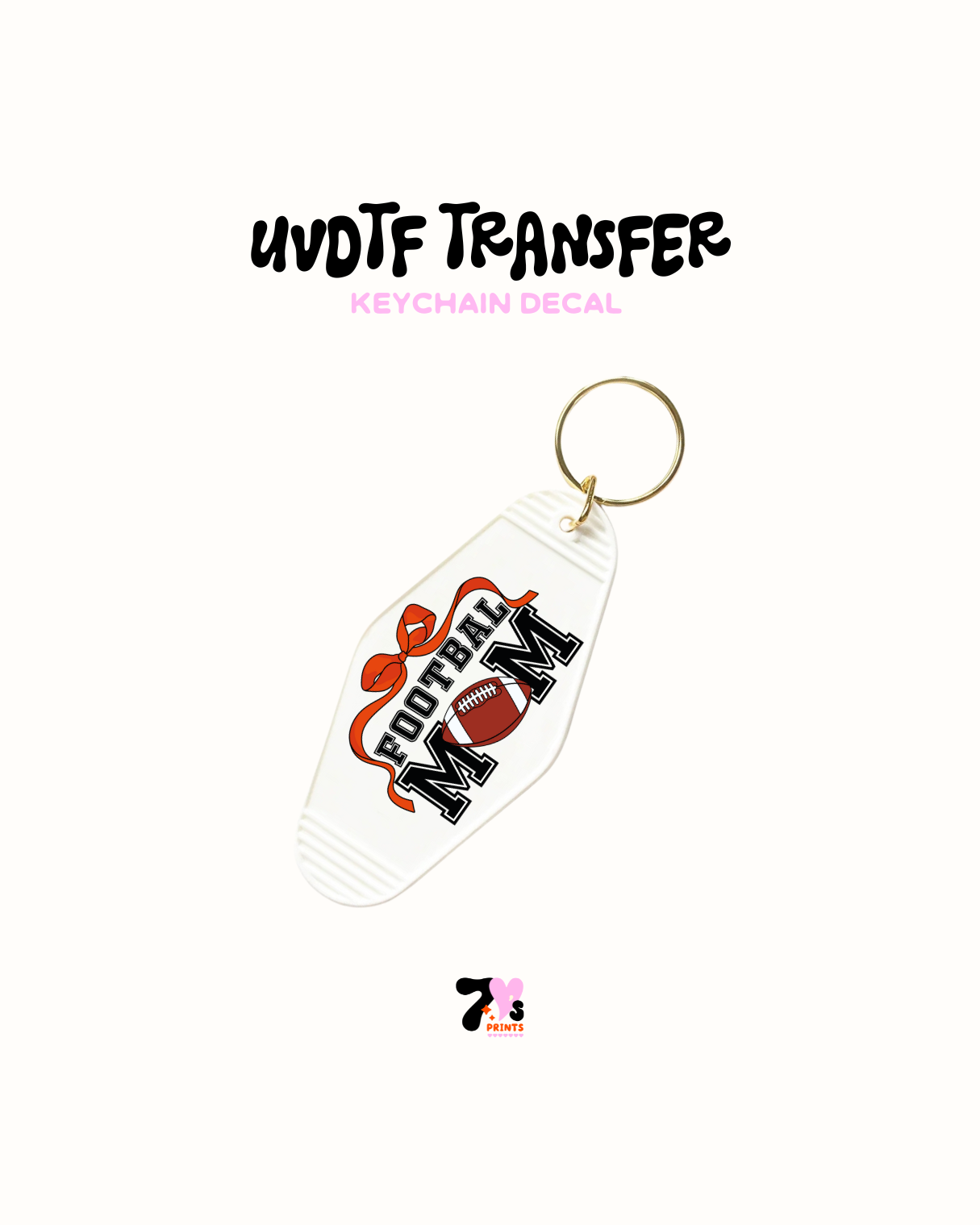 Football Mom - UVDTF Keychain