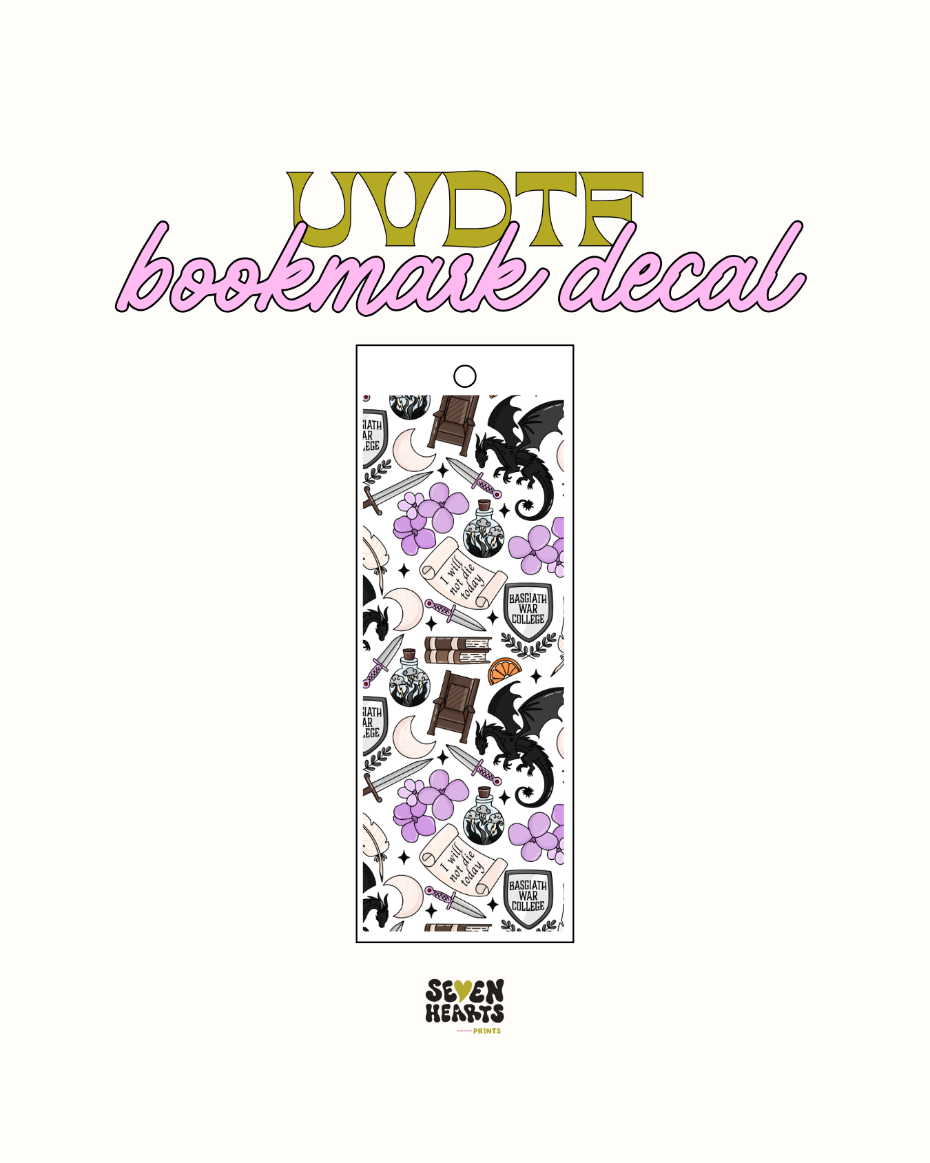Fourth Wing - UVDTF Bookmark Decal