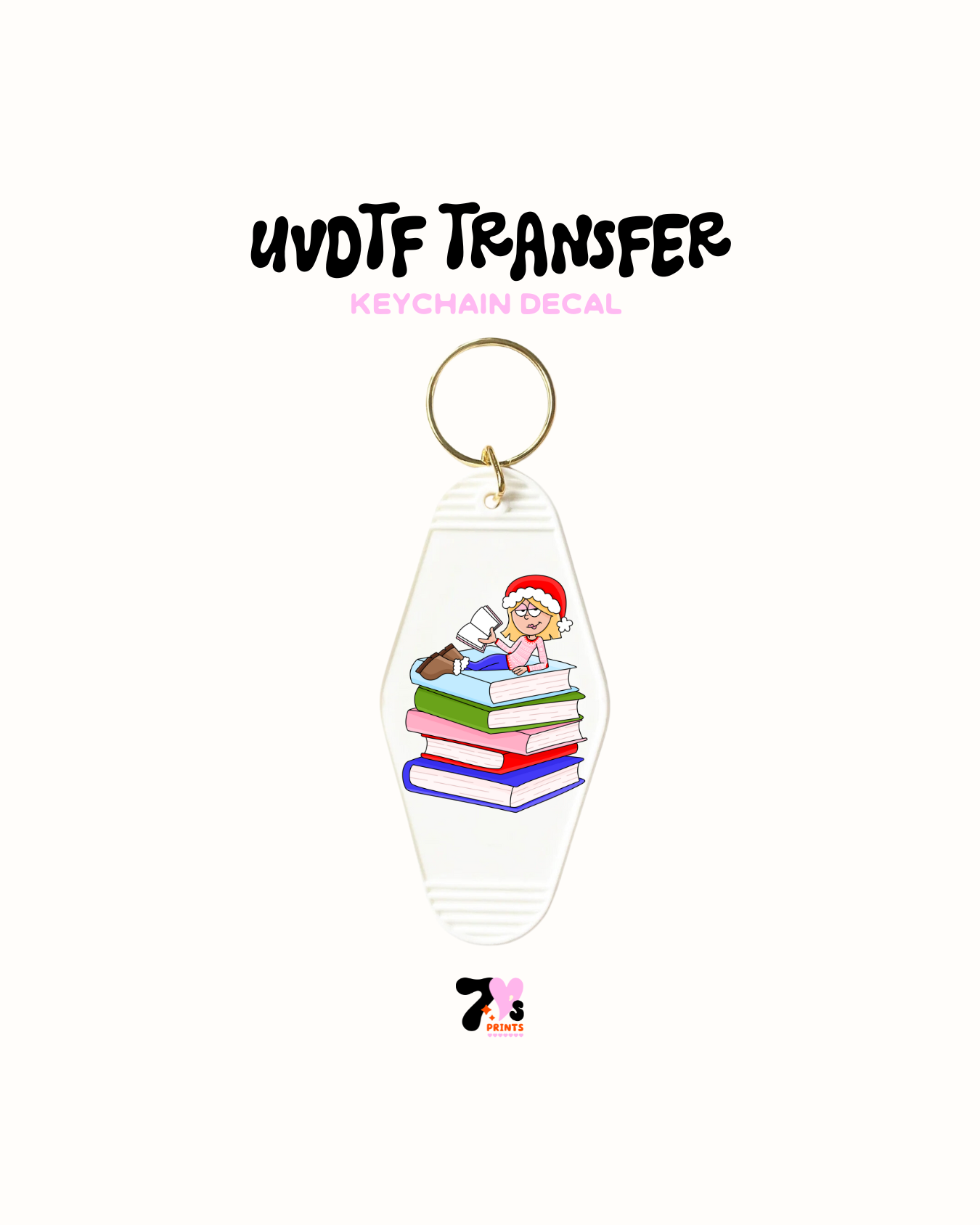 Merry Bookmas - UVDTF Keychain