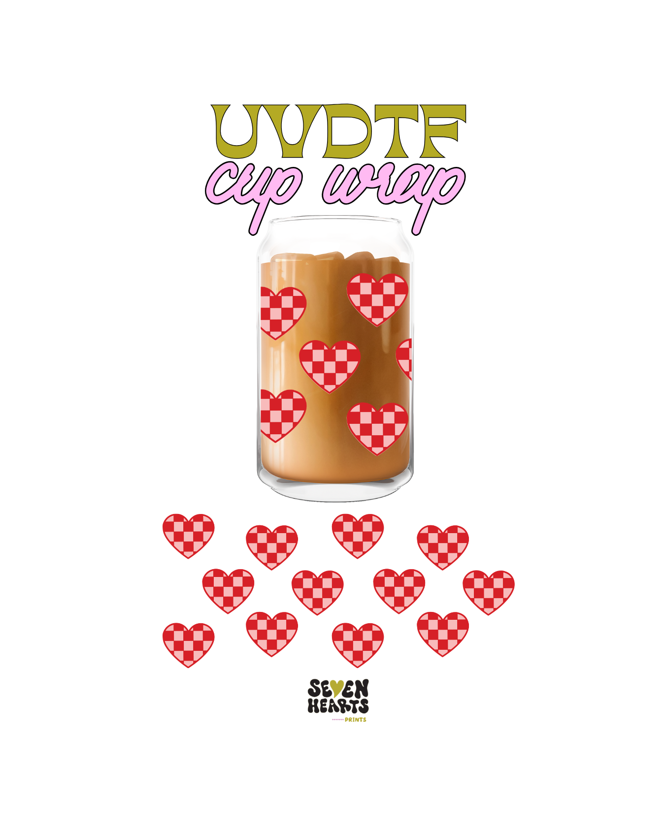 Checker hearts - UVDTF