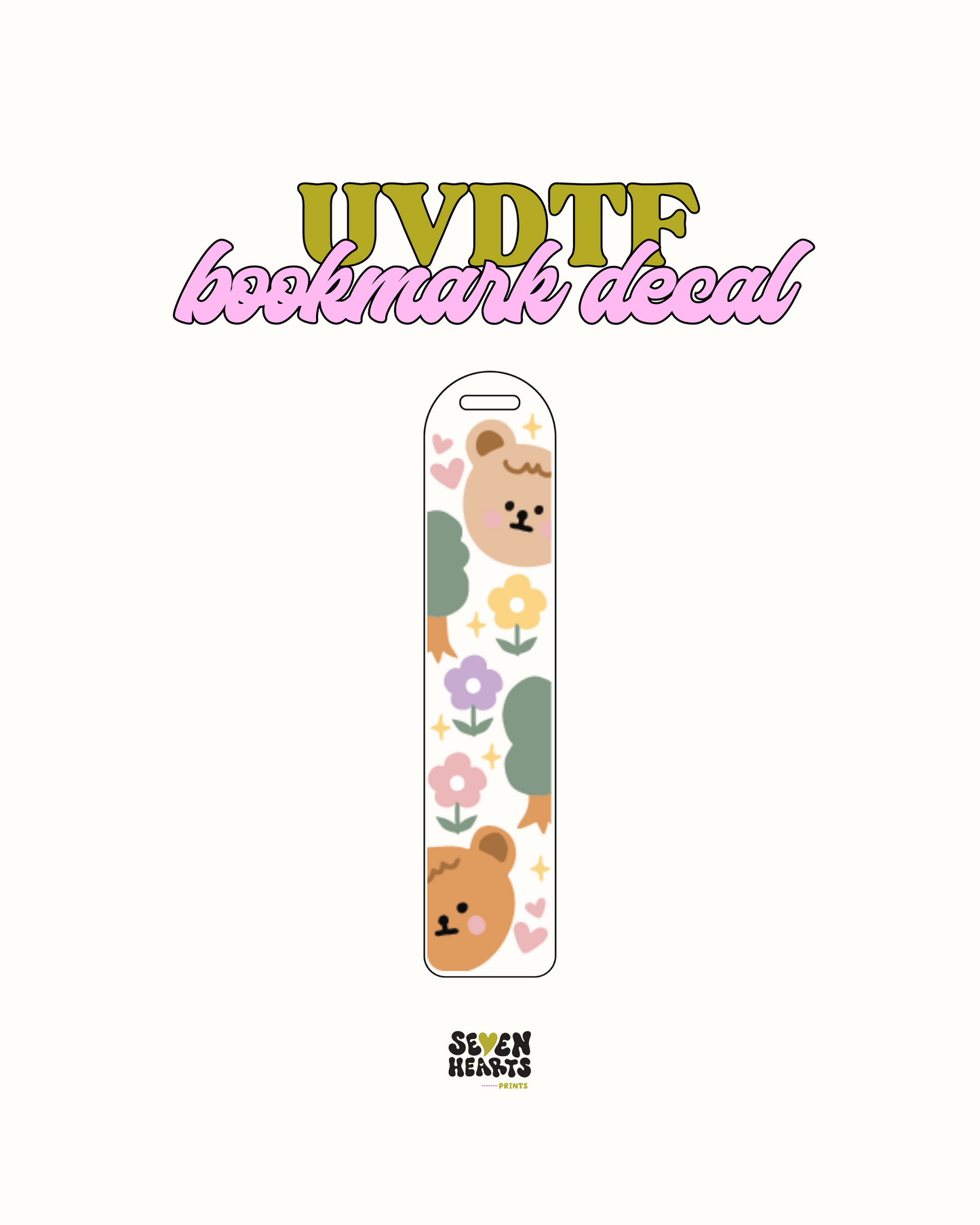 bears - UVDTF Bookmark Decal UVDTF