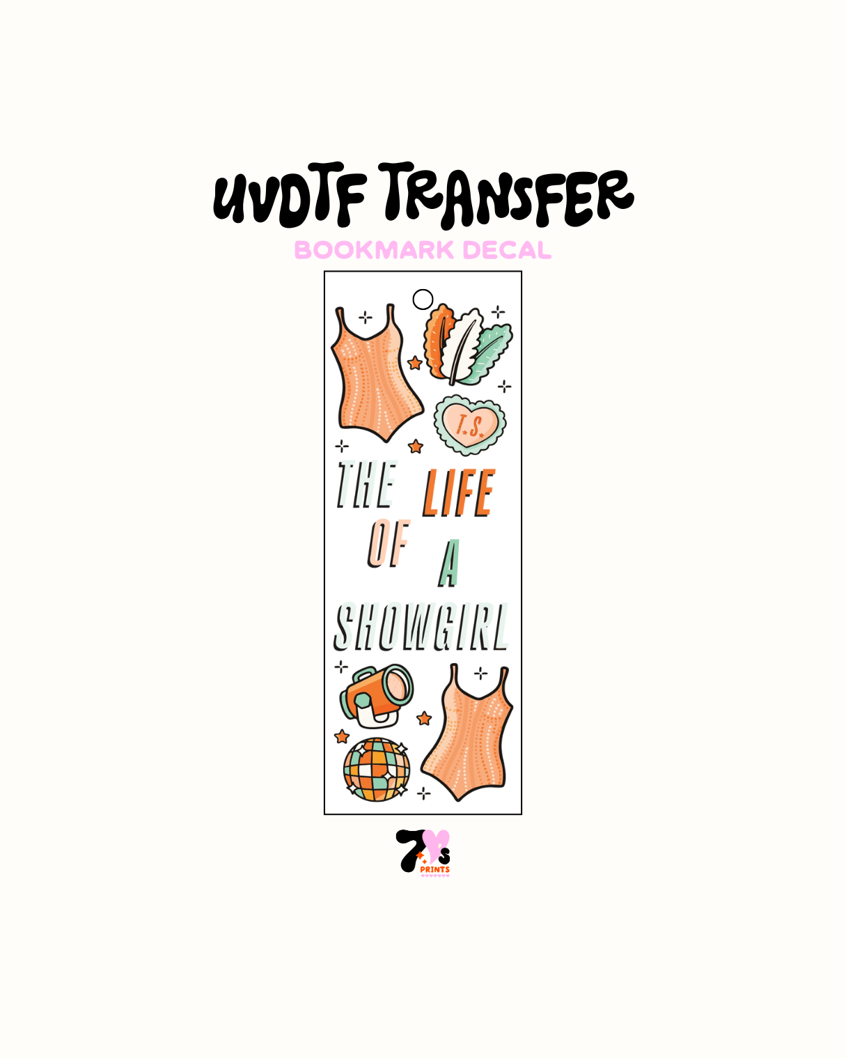 Life of a Showgirl - UVDTF Bookmark Decal