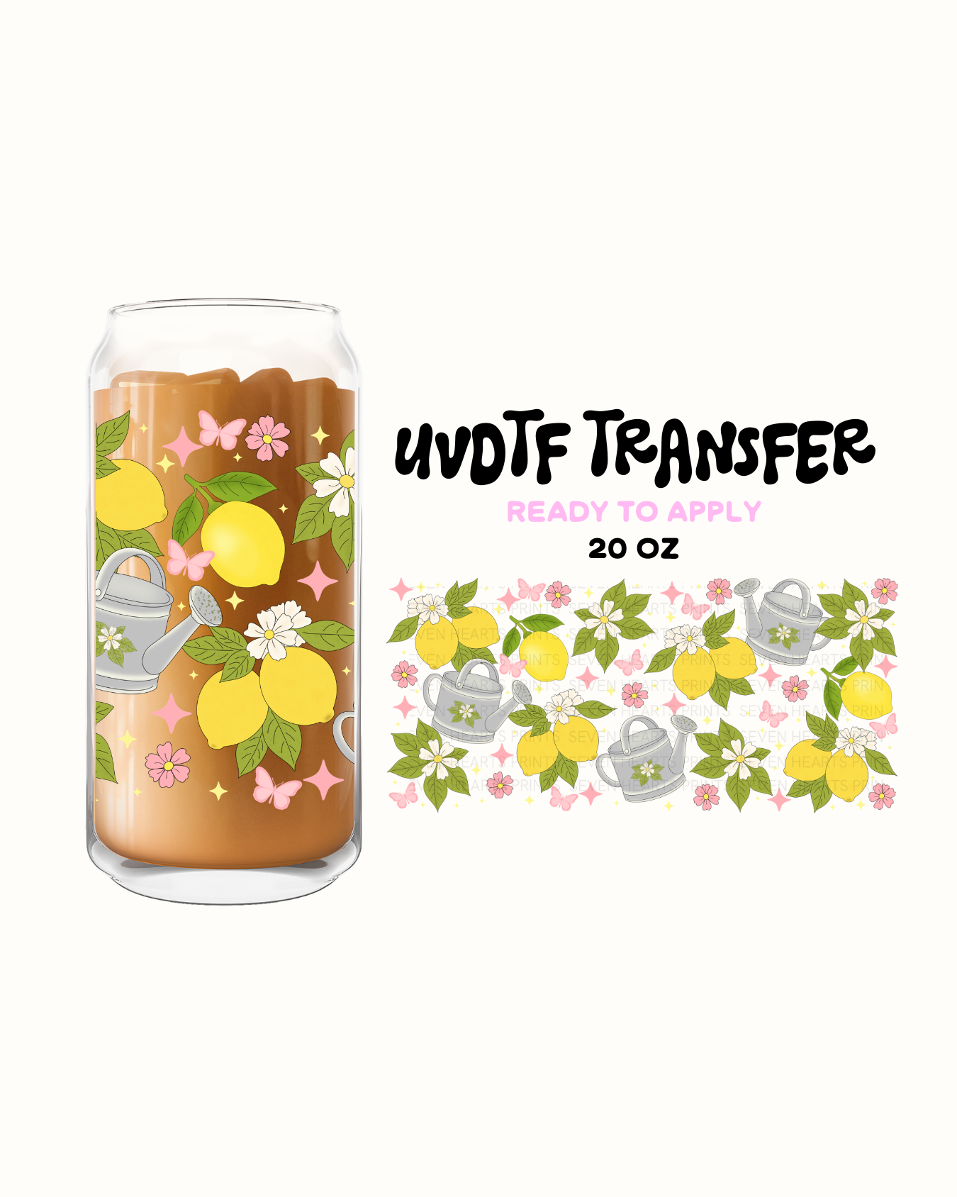 Lemon garden - UVDTF 20oz Cup Wrap