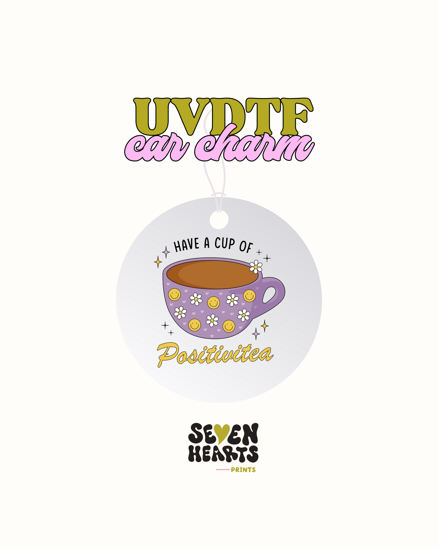 Positivitea - Calcomanía con dije de coche