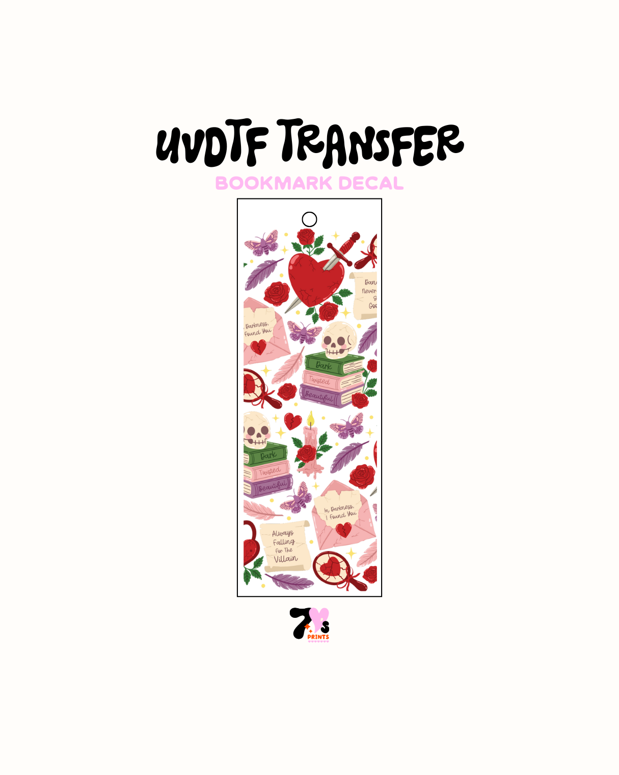 Fantasy Books - UVDTF Bookmark Decal