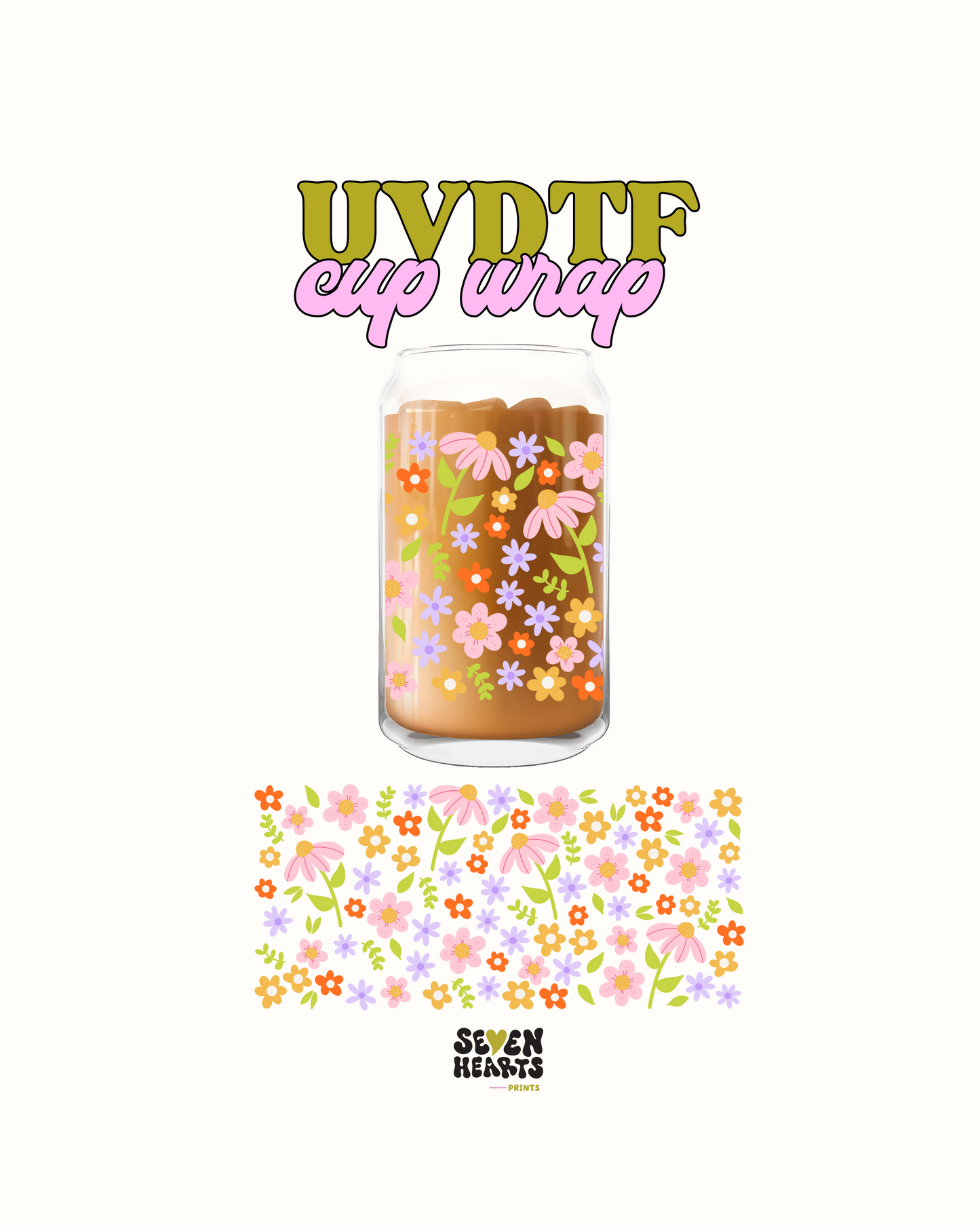 Lindas flores - UV DTF