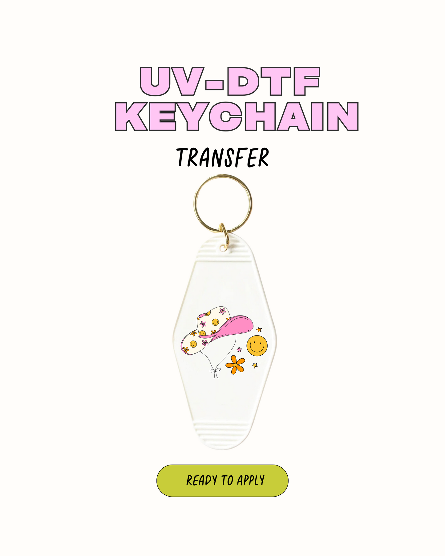 Cowgirl Hat - UVDTF Keychain