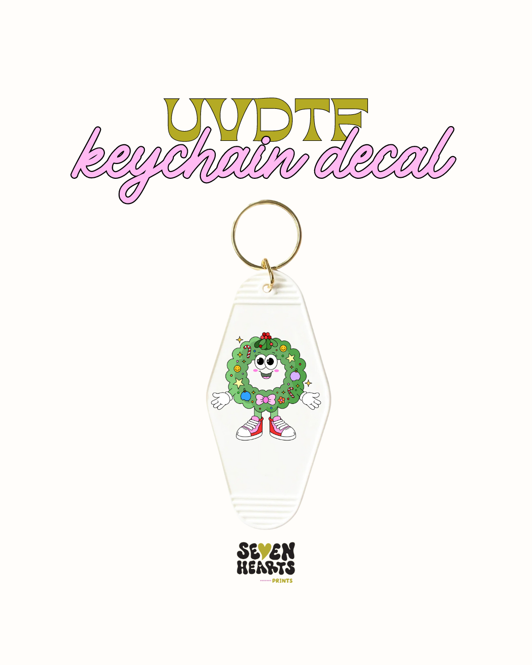 Happy garland - Keychain Decal Set of 5 UVDTF