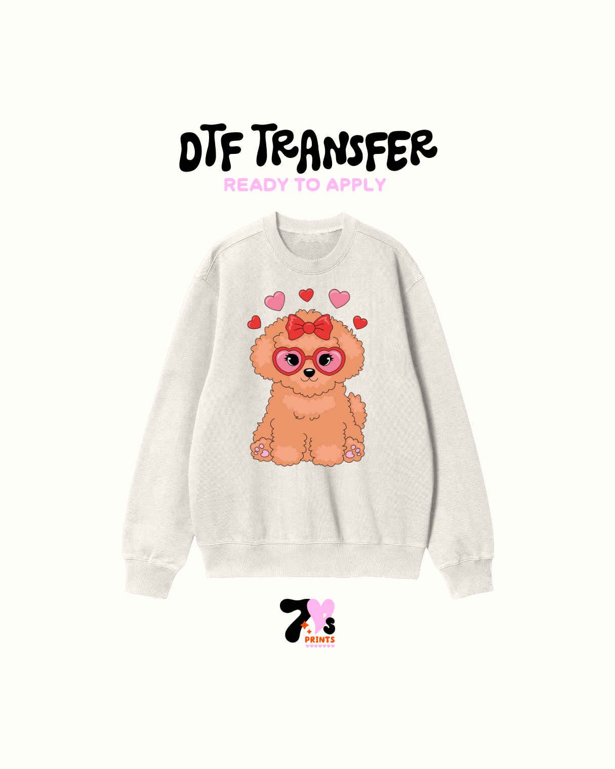 Cute Valentines Dog - DTF Transfers