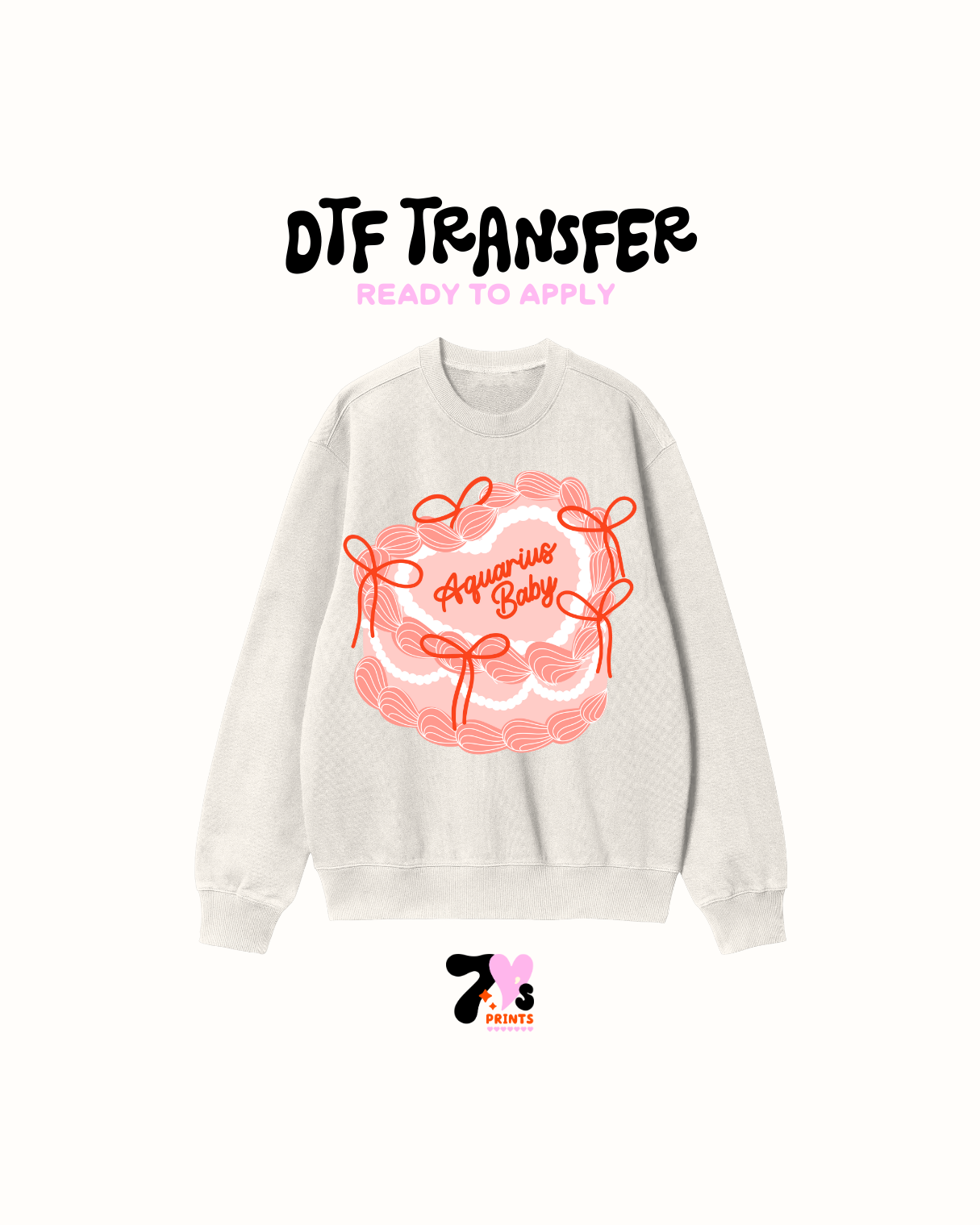 Zodiac Cake Bow - DTF Transfers