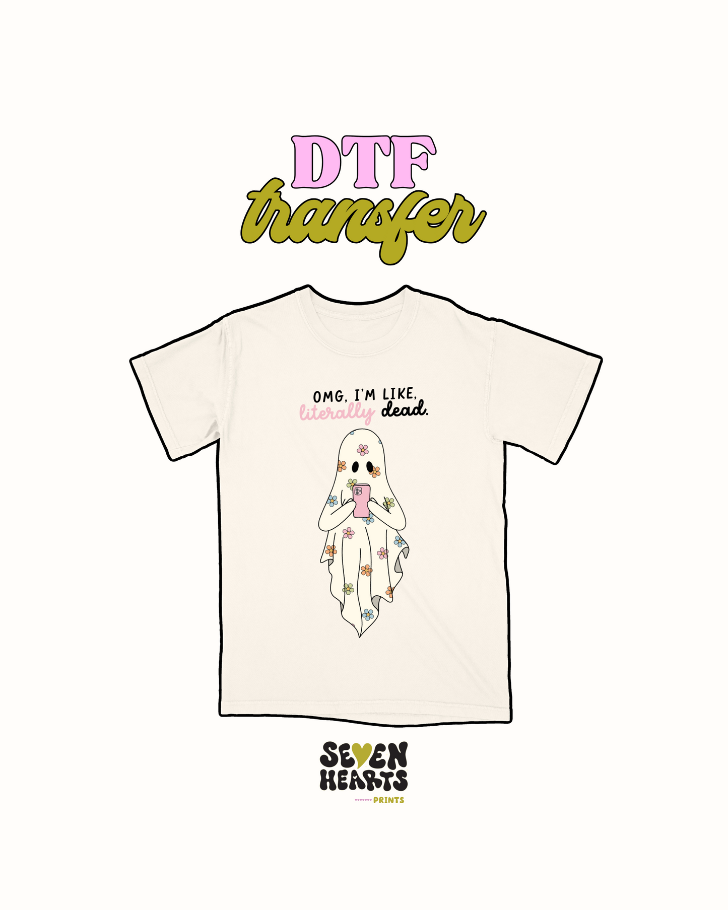 Literalmente muerto - Transferencia DTF