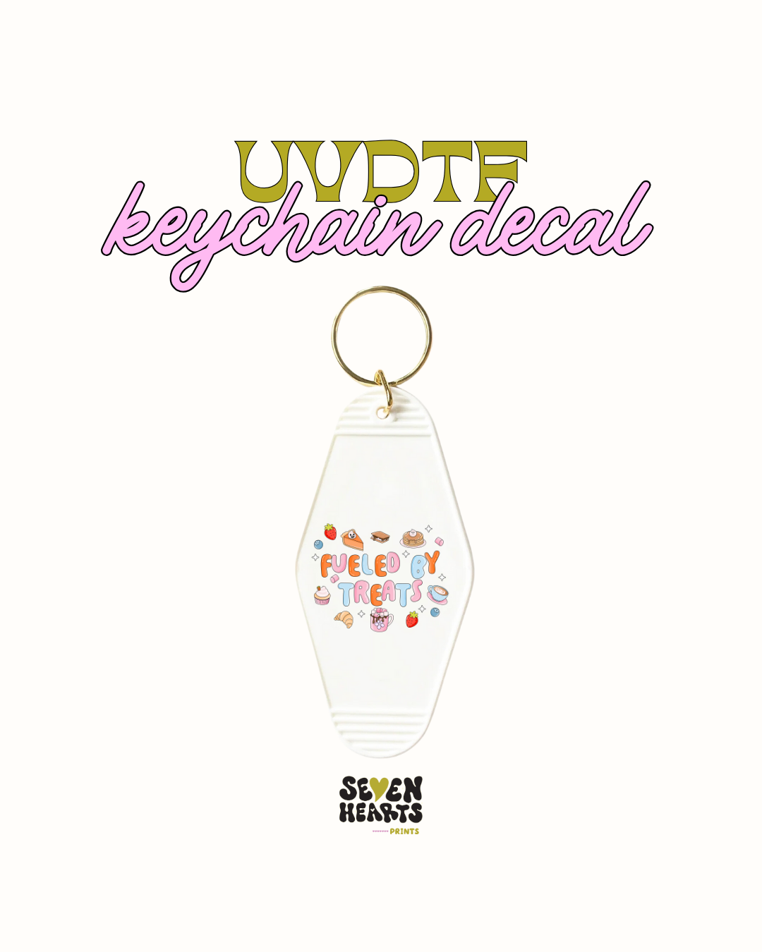 Fueled by treats - Keychain Decal Set of 5 UVDTF
