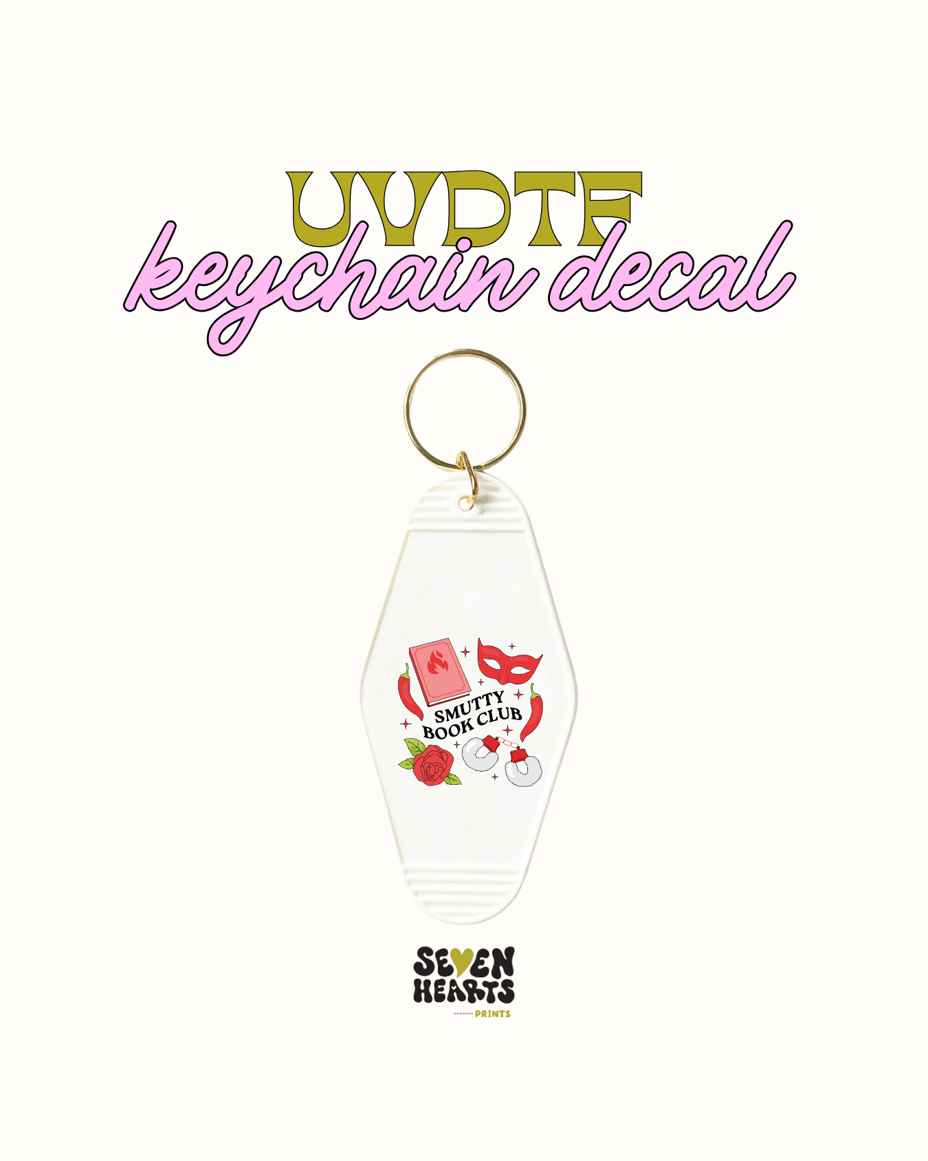 Smutty book club - UVDTF Keychain