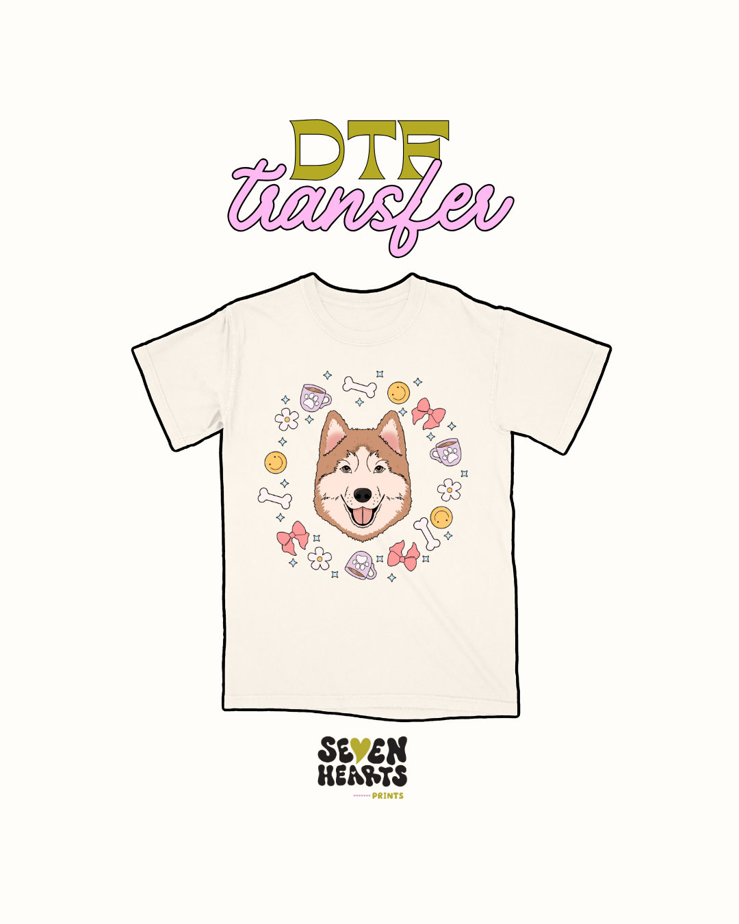 Red hair husky- DTF Transfer