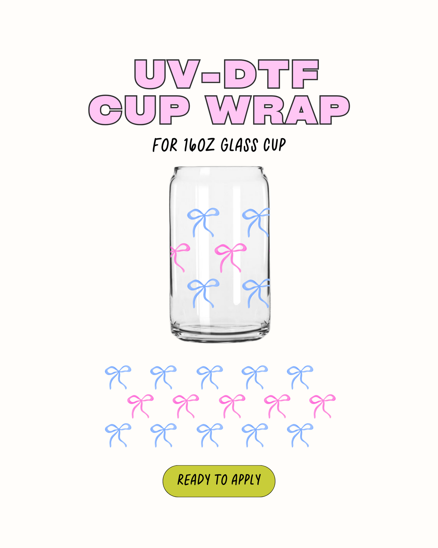Lazos de dos colores - UV DTF